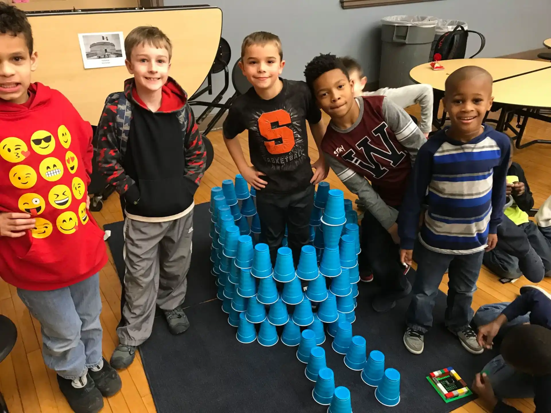 a group of boys posing for a picture