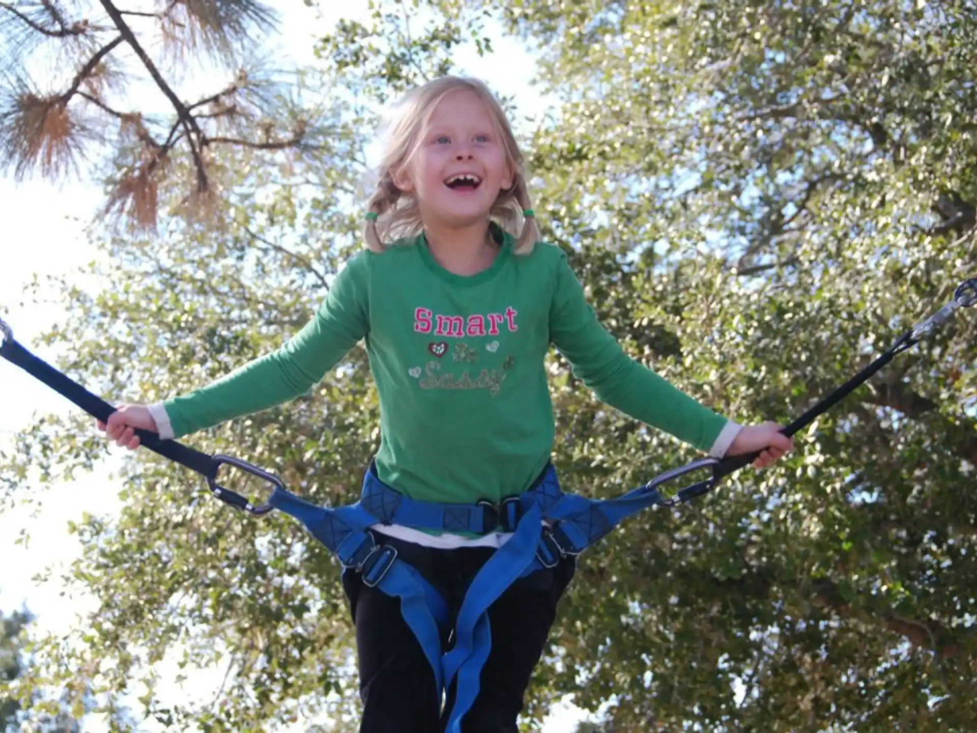 a girl on a swing
