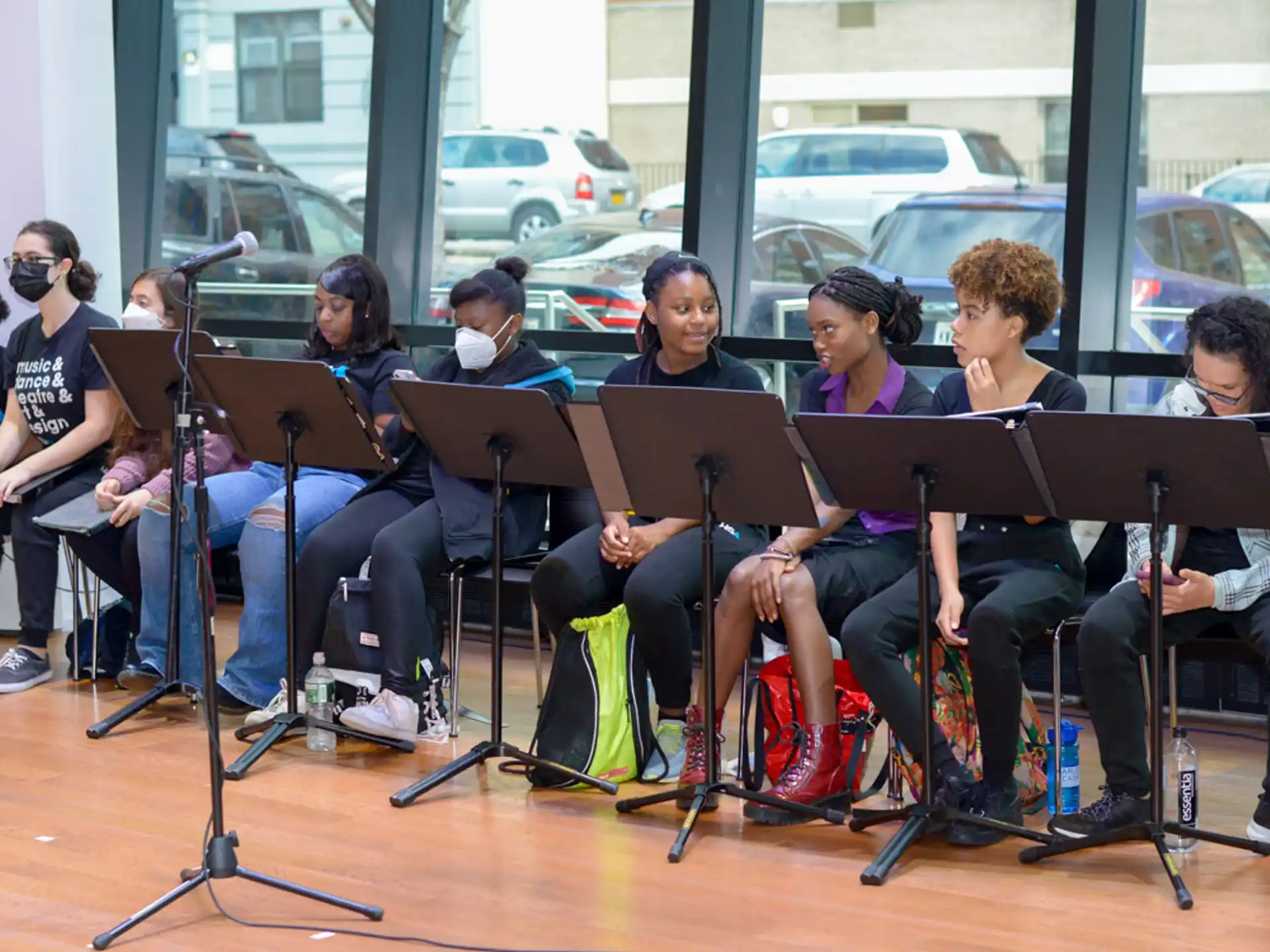 a group of people playing instruments