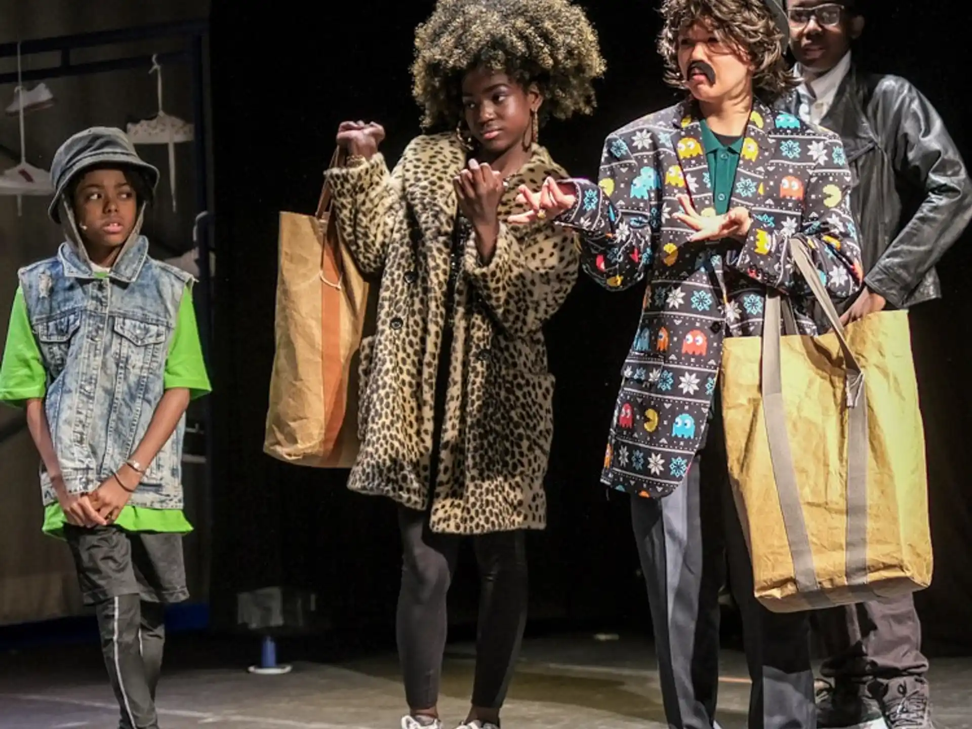 a group of people wearing clothing