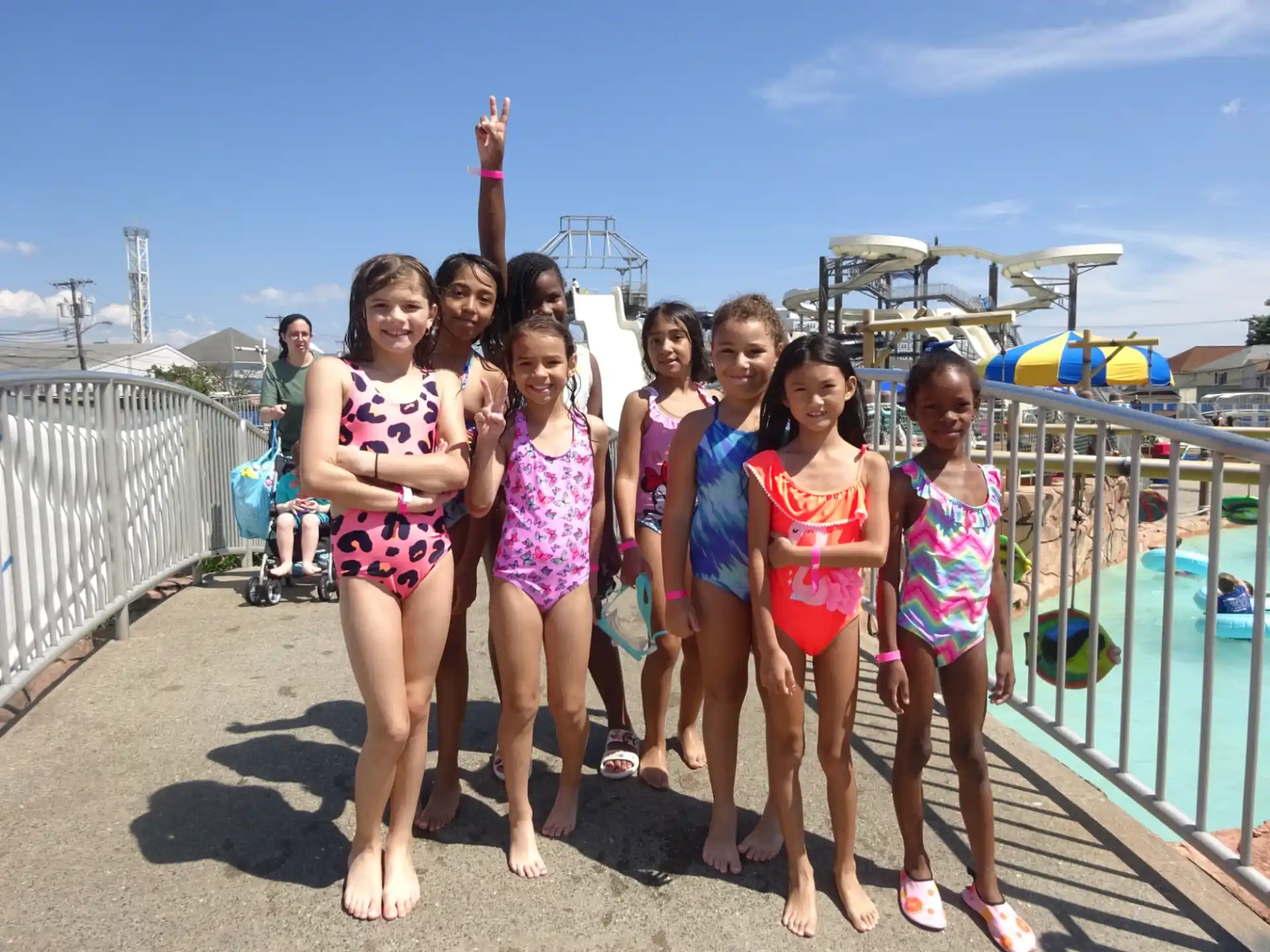 a group of girls posing for a photo