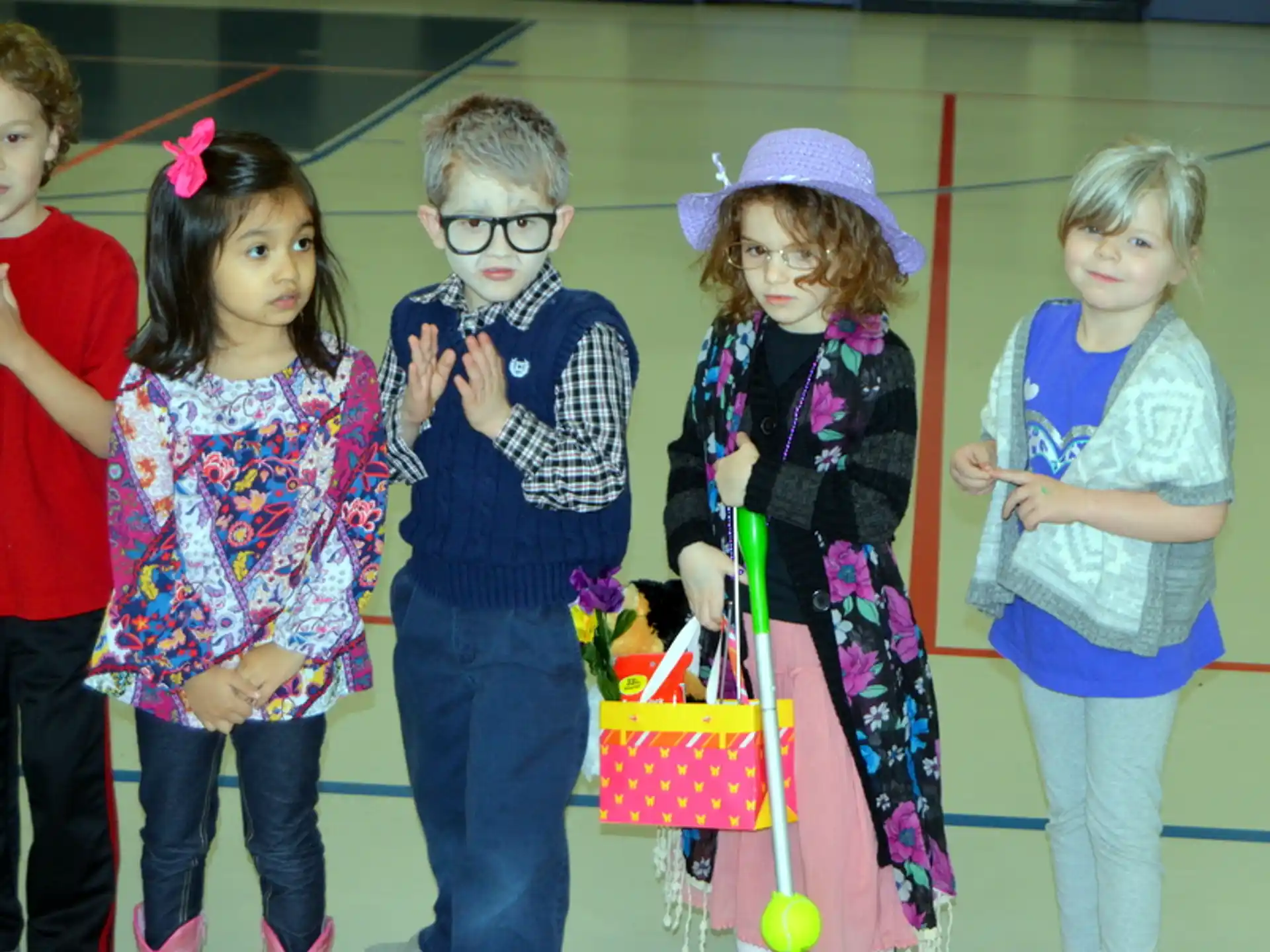 a group of children wearing clothing