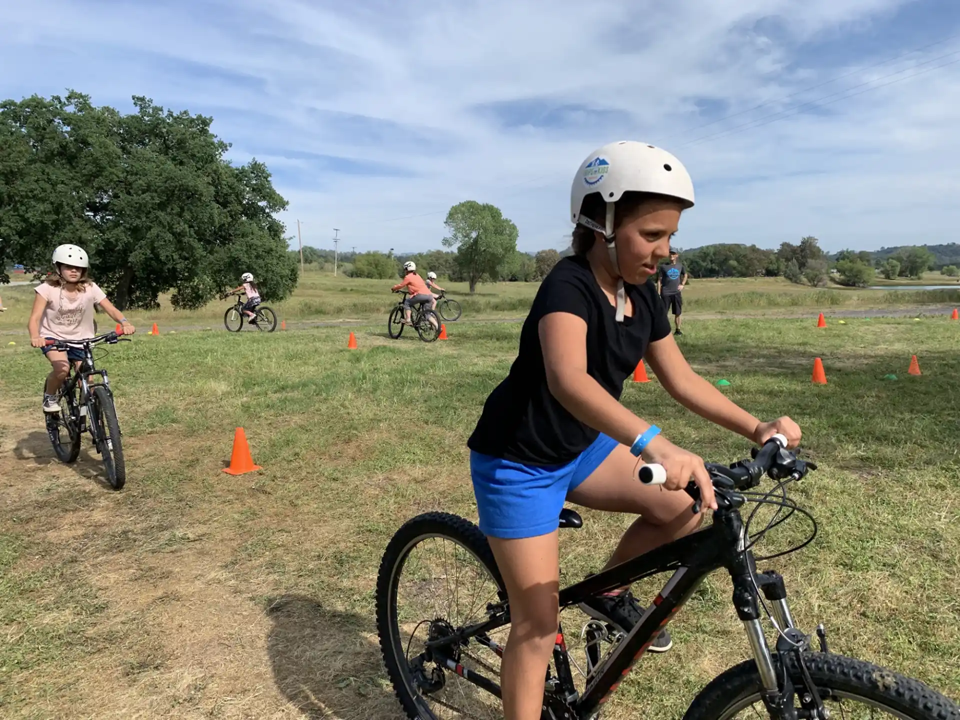 a person riding a bike
