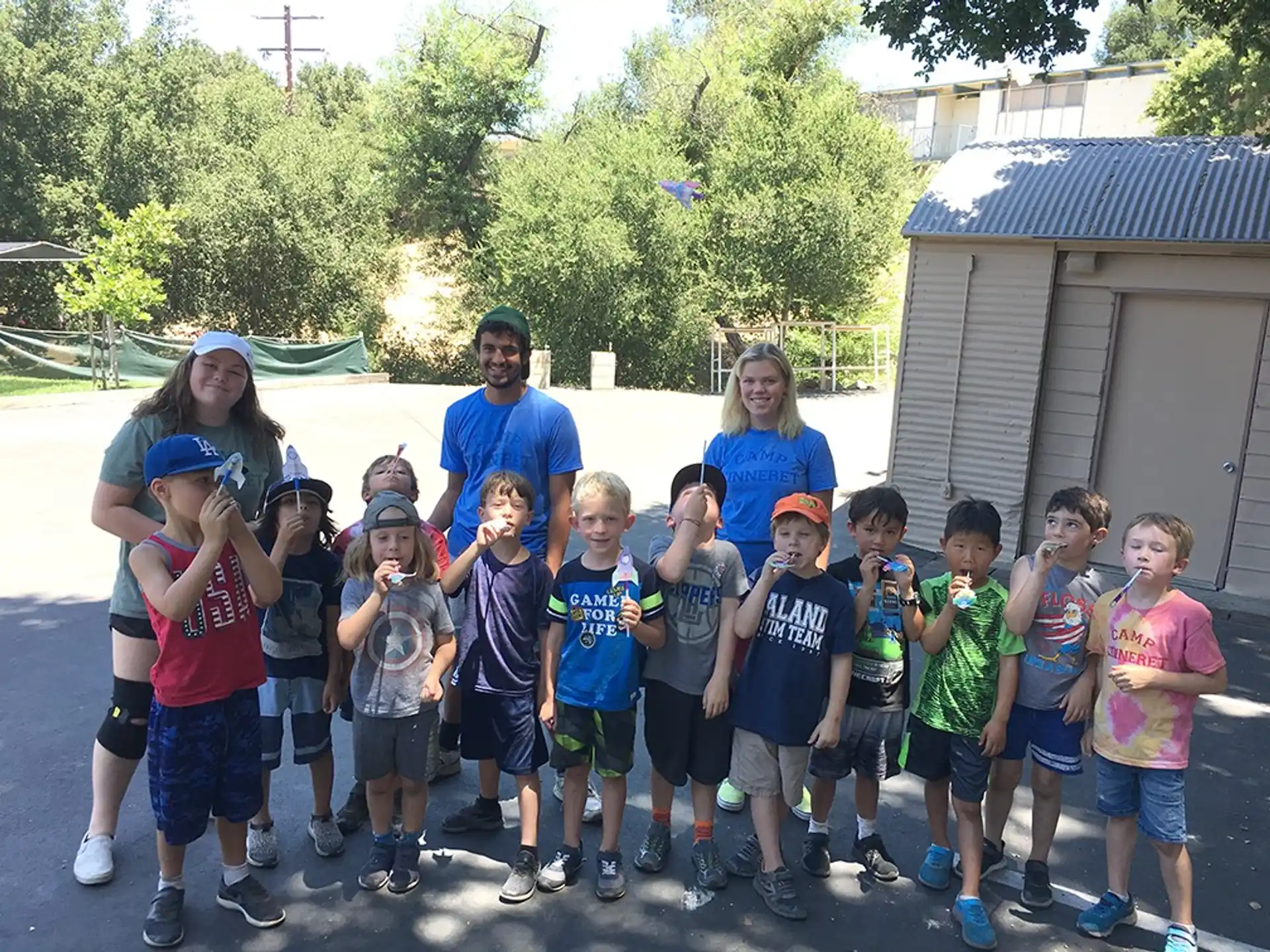 a group of children posing for a photo