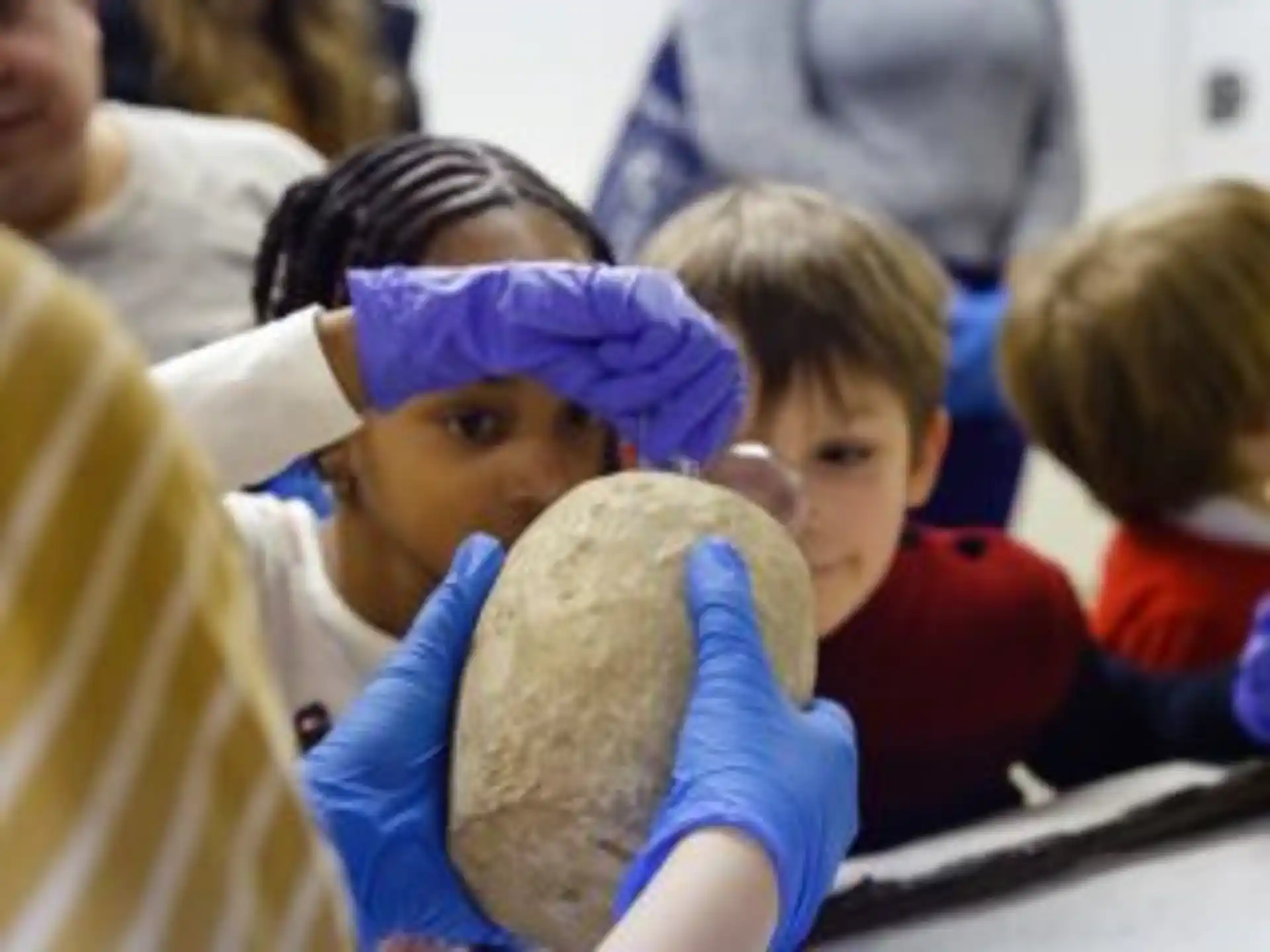 a group of children in a classroom