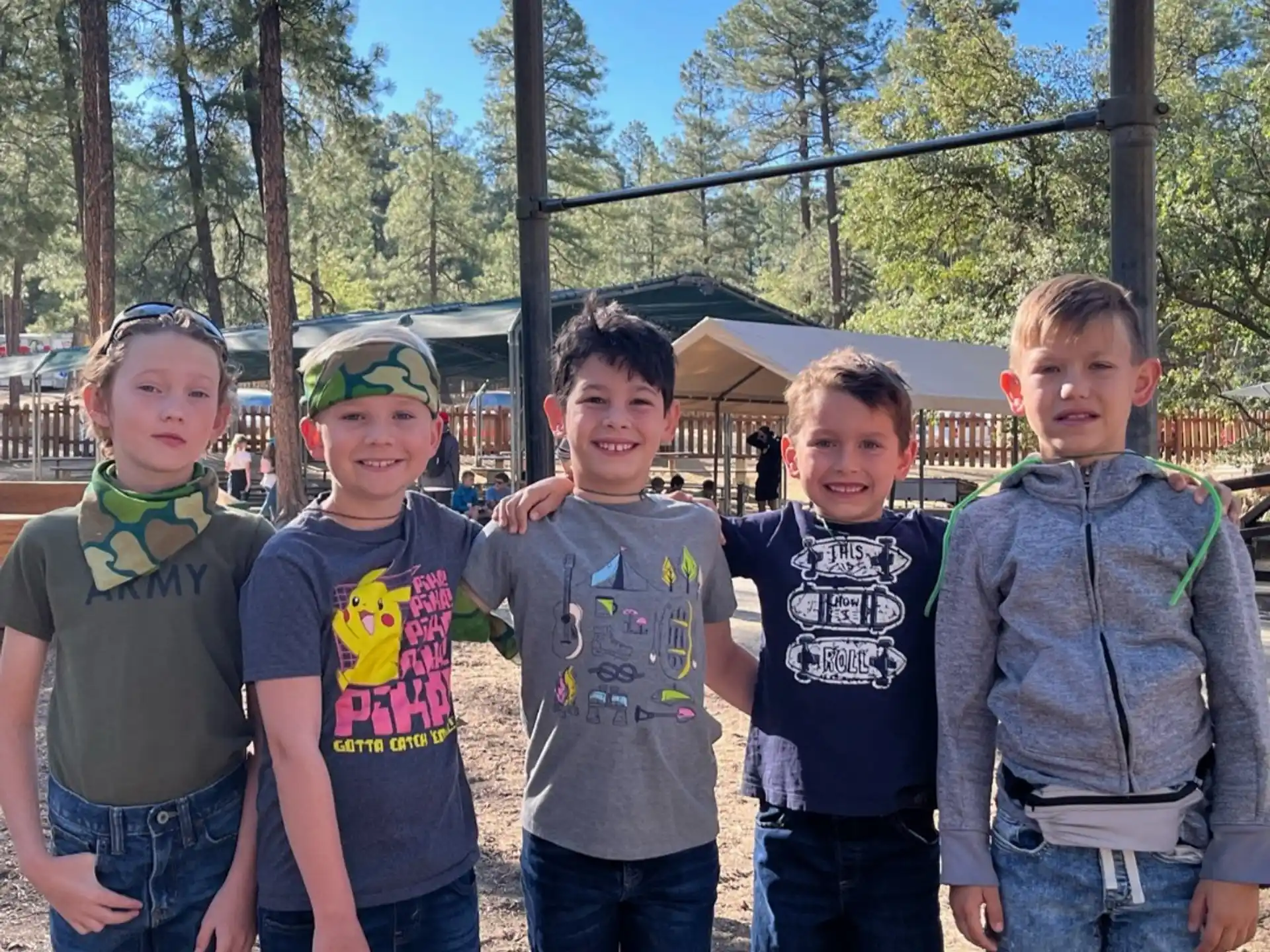 a group of boys posing for a picture