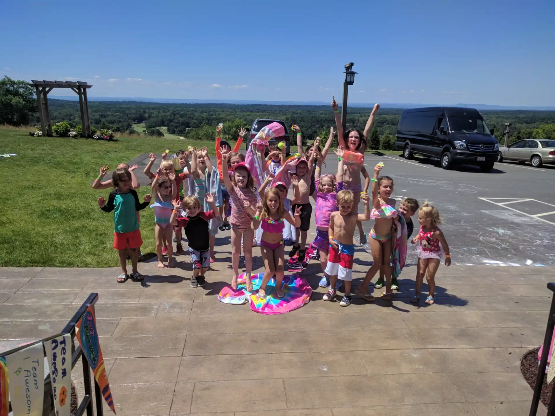 a group of children posing for a photo