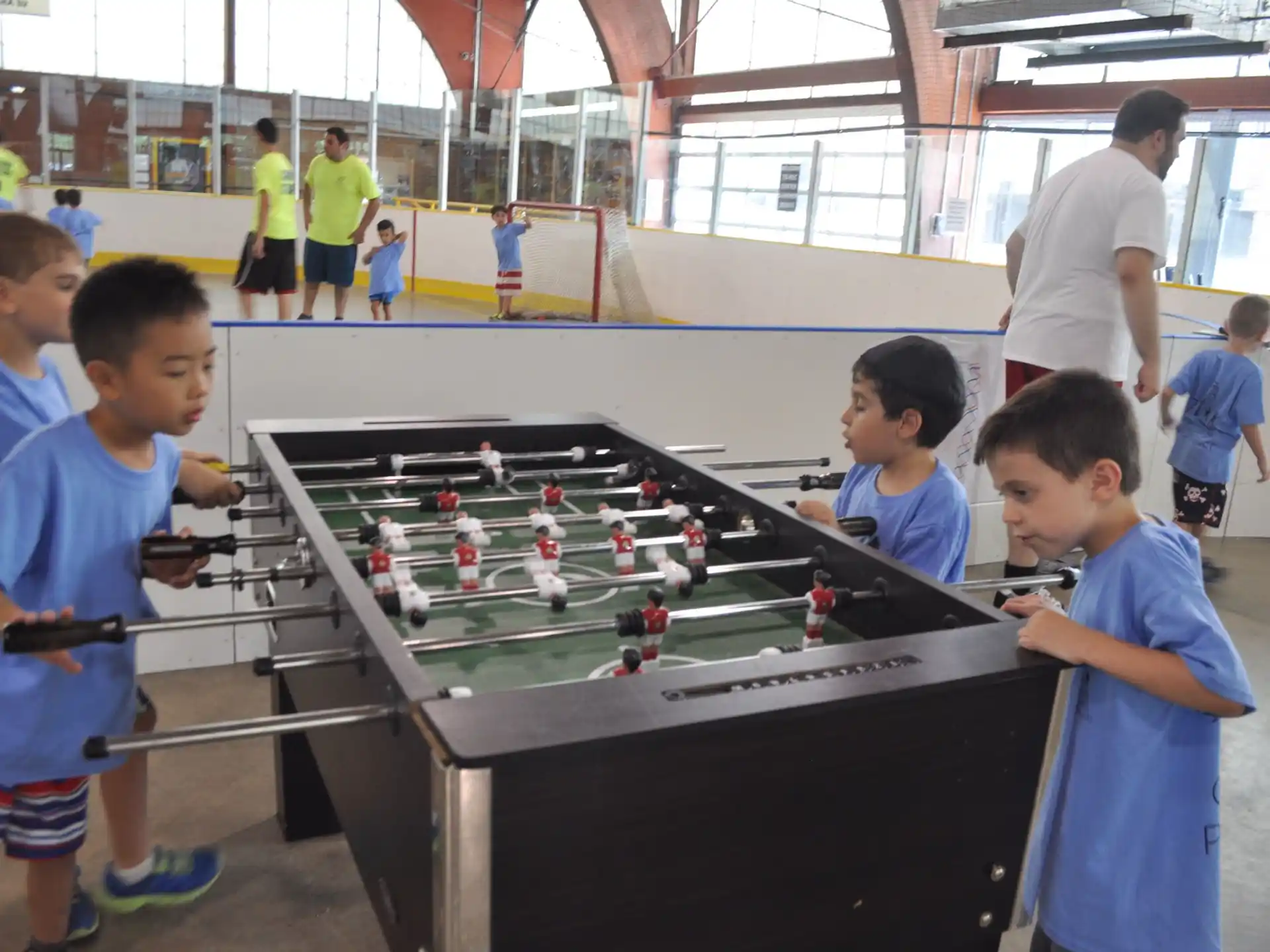 a group of boys playing a game