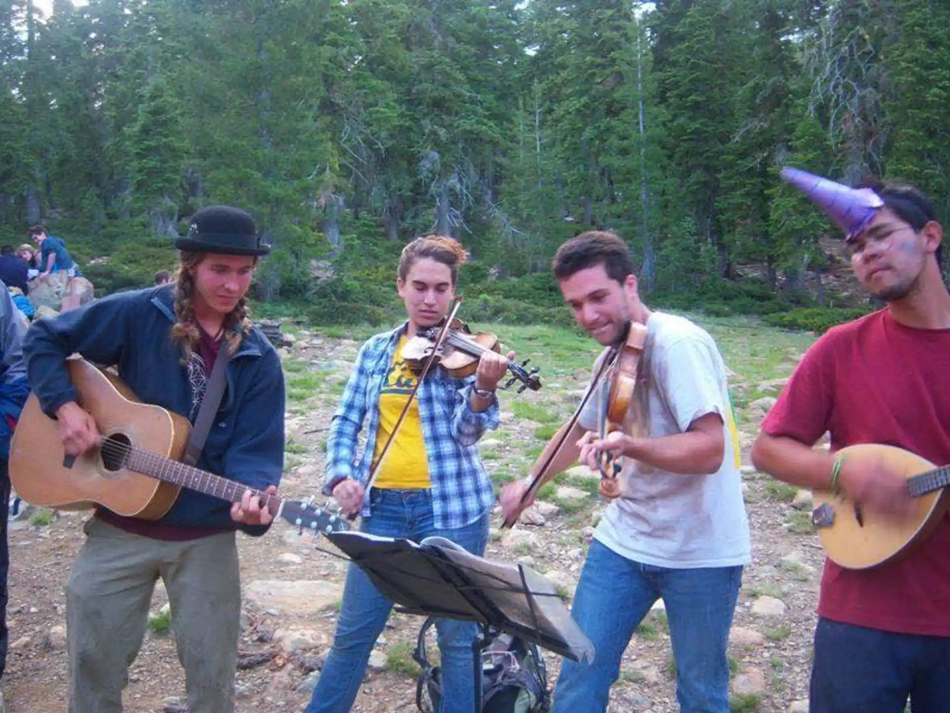 a group of men playing instruments