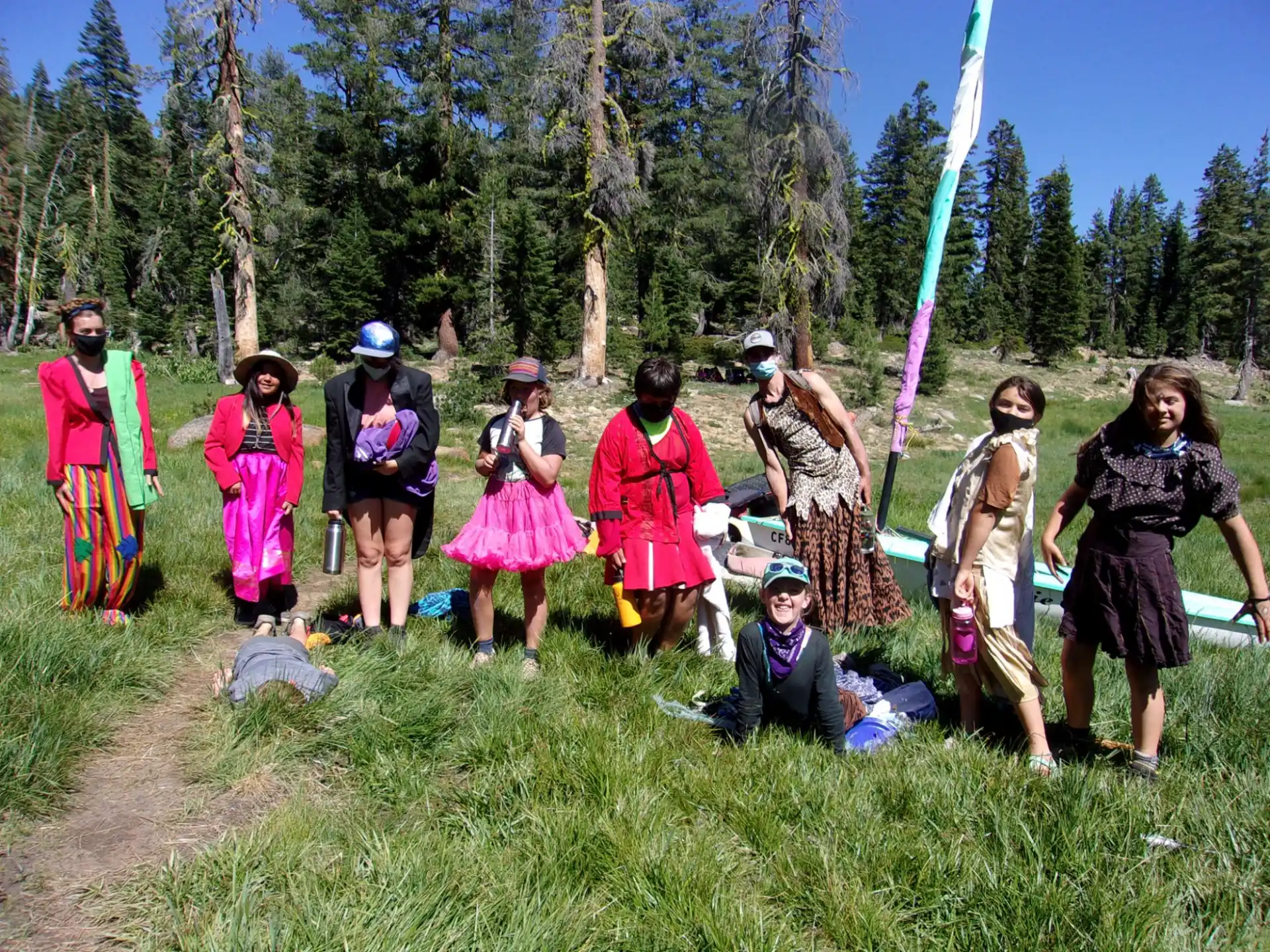 a group of people in clothing