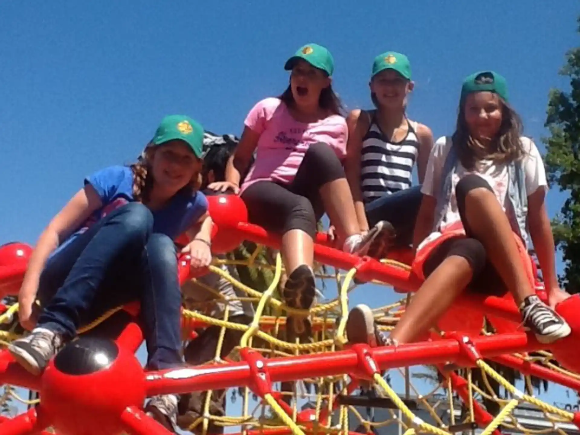 a group of people on a roller coaster
