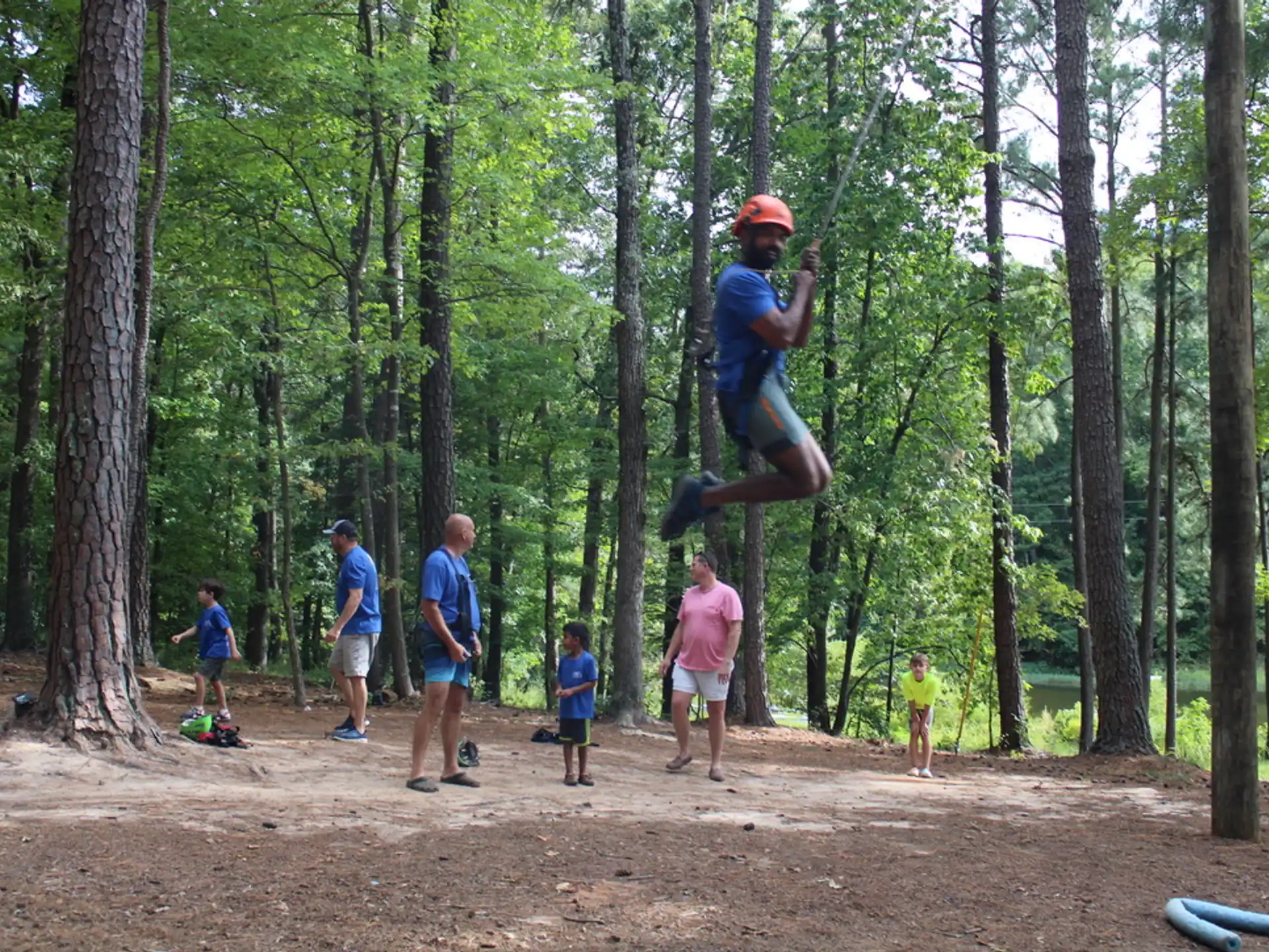a man jumping in the air