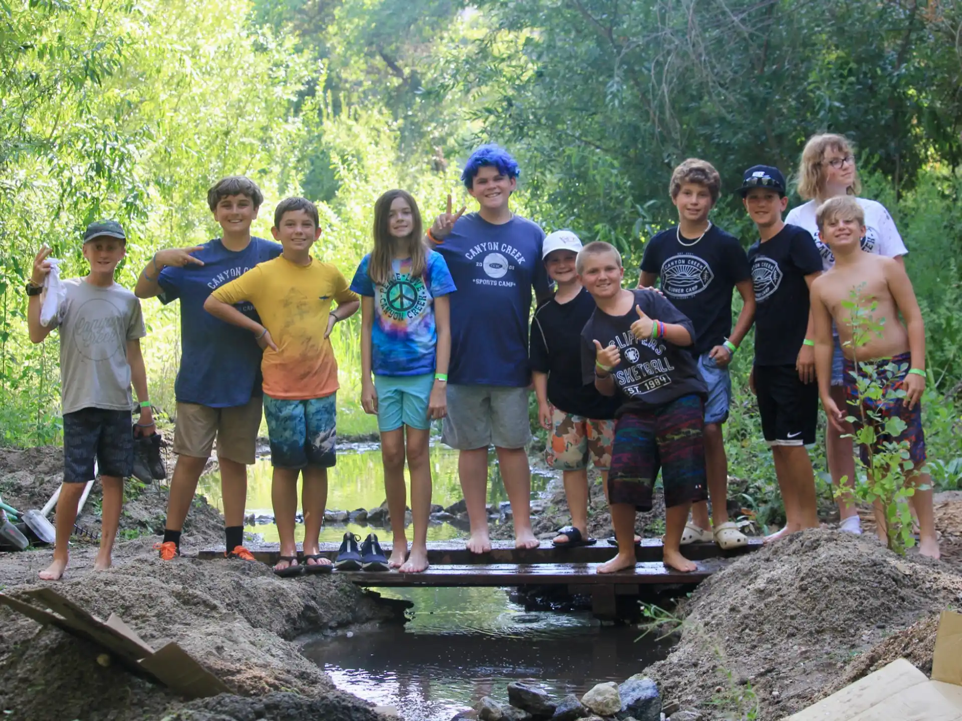 a group of people posing for a photo