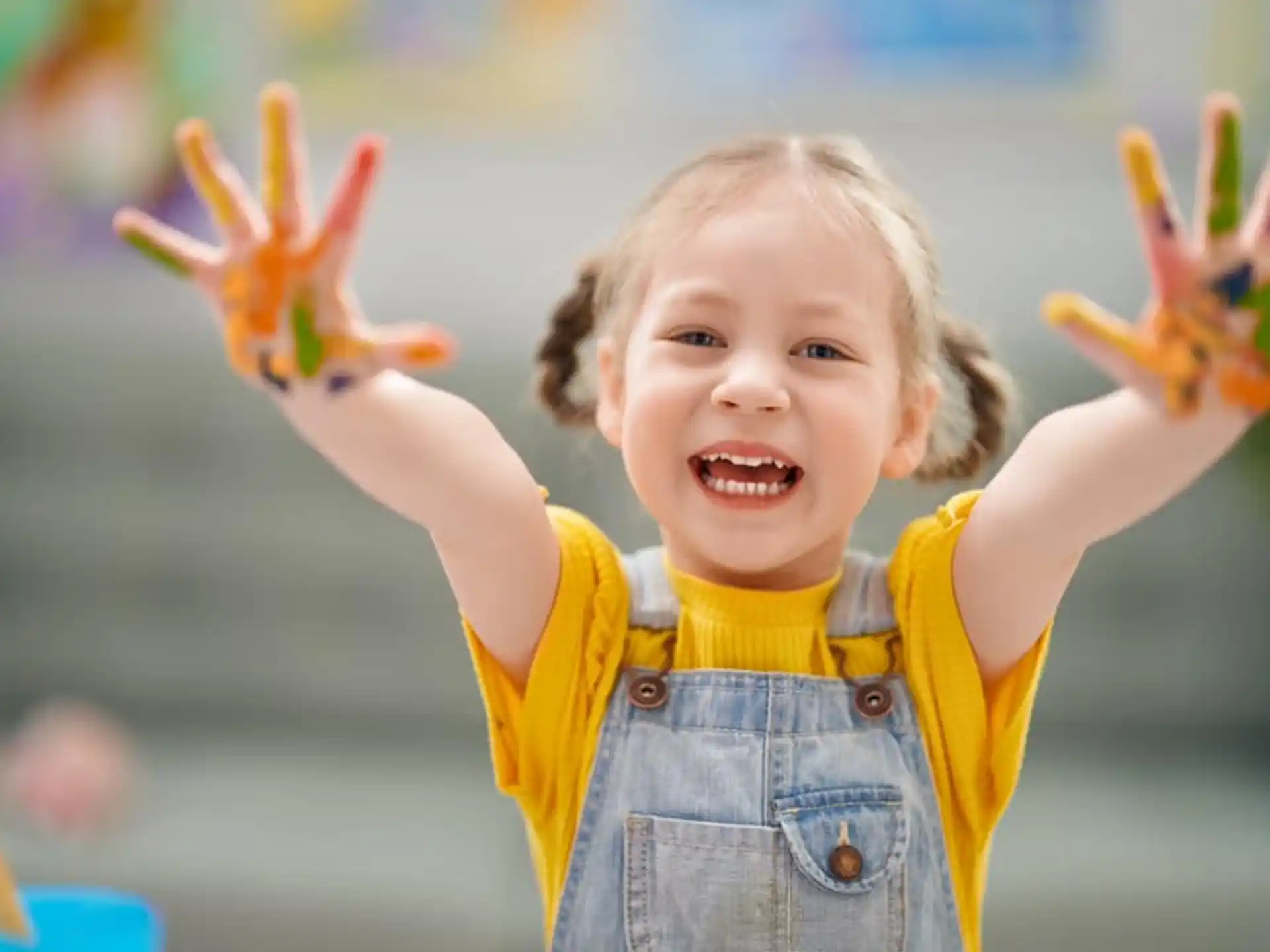 a child with a star on her head