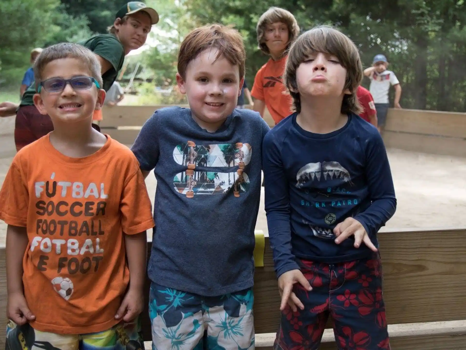 a group of children posing for a photo