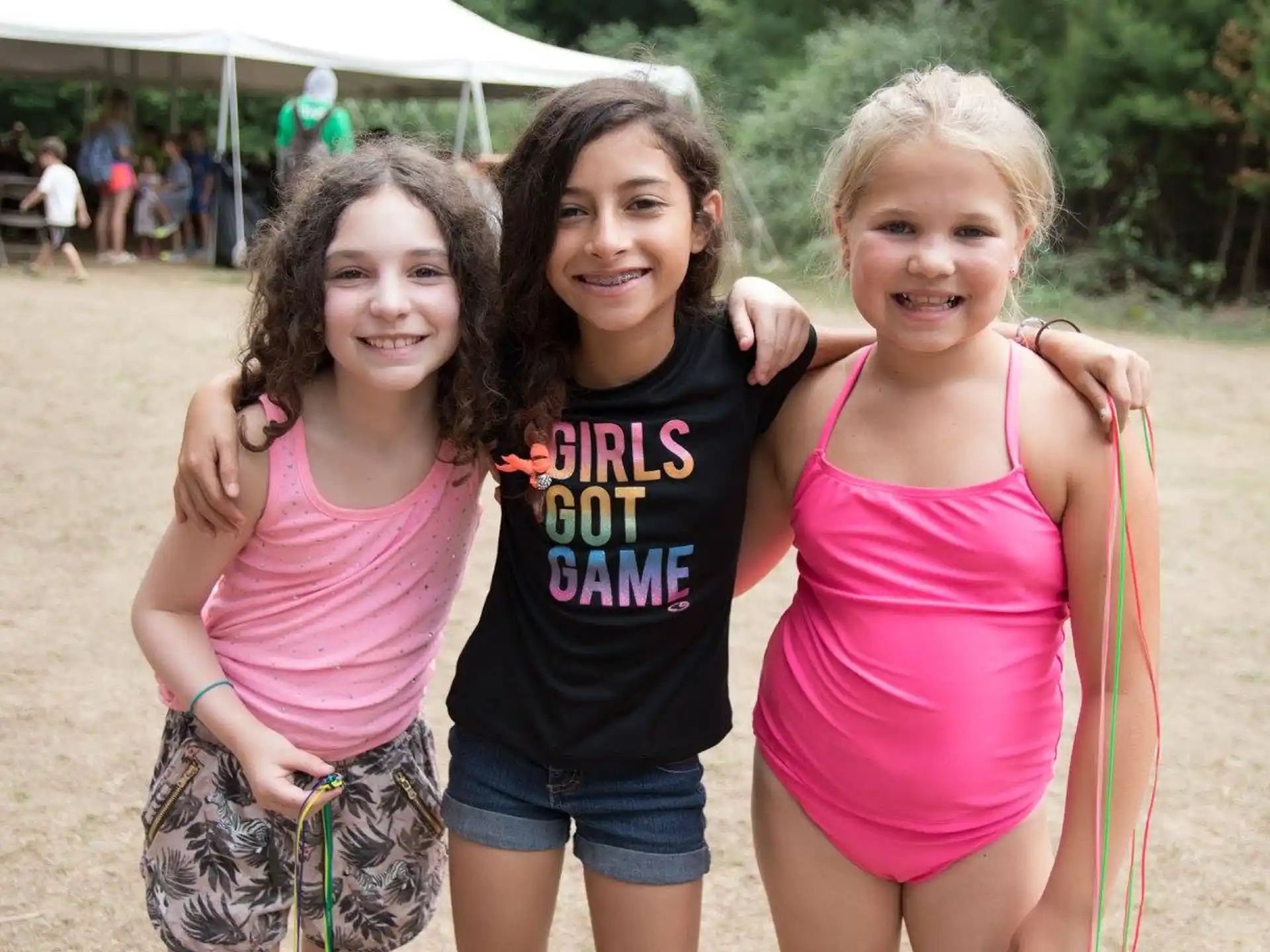 a group of girls posing for a picture