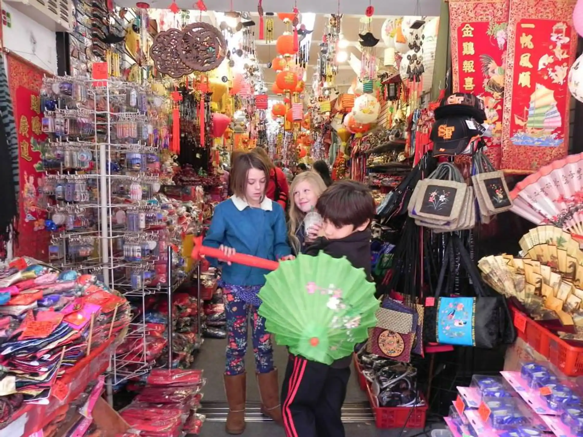 a group of people in a store