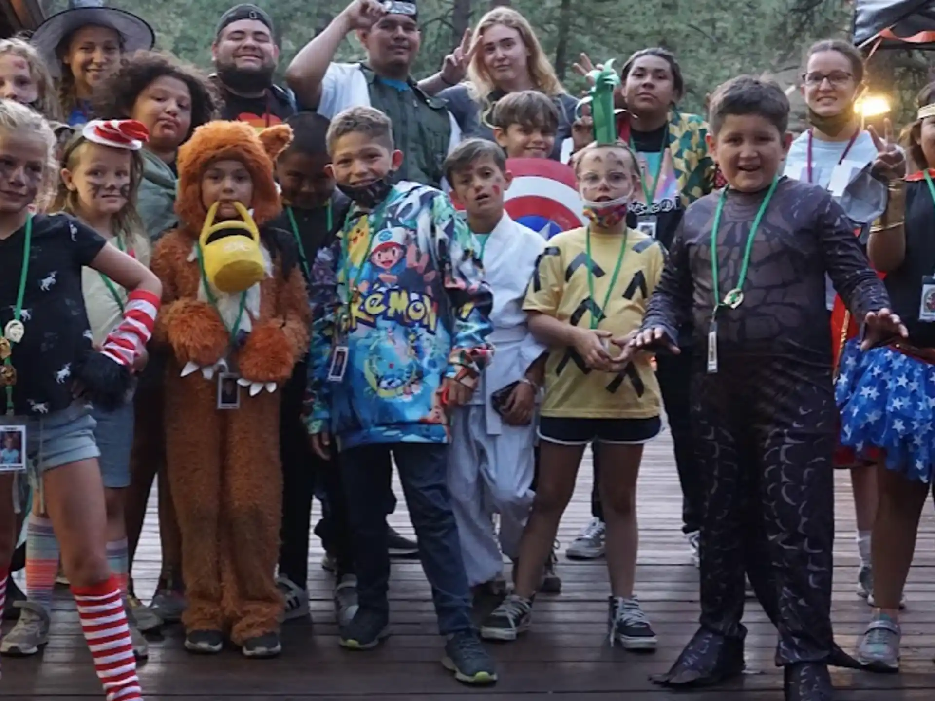 a group of people wearing clothing