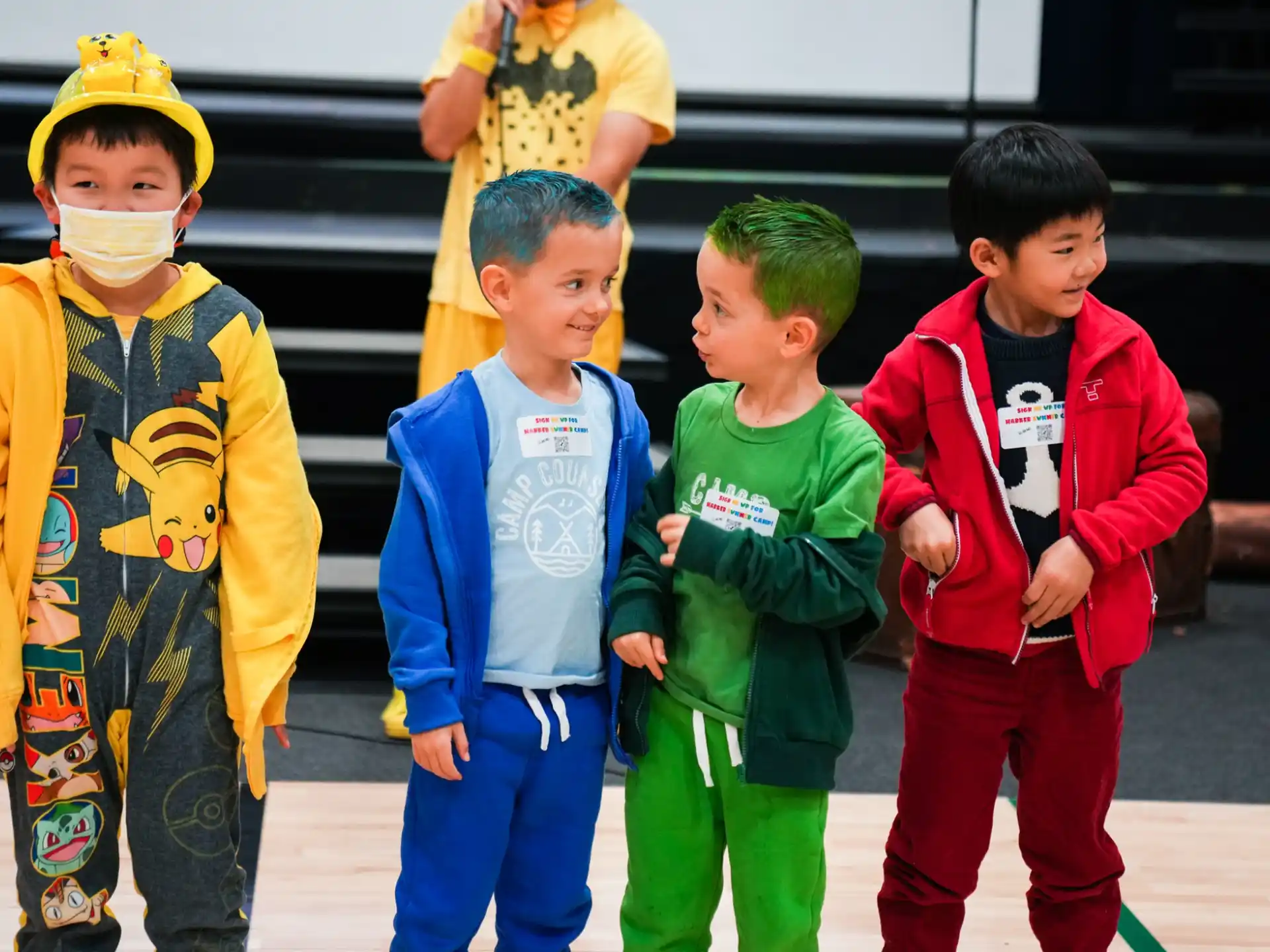 a group of boys in clothing