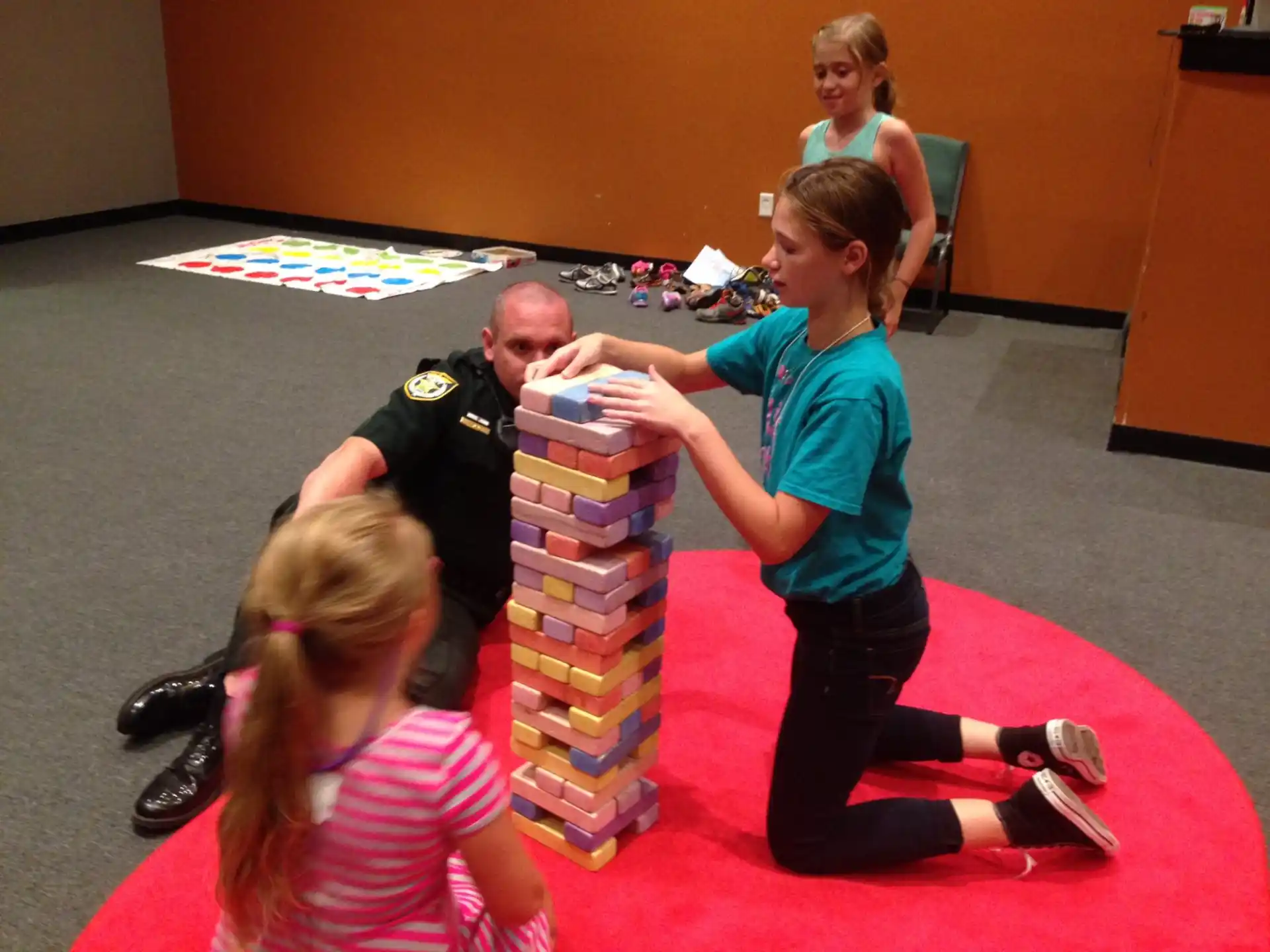 a group of people playing a game