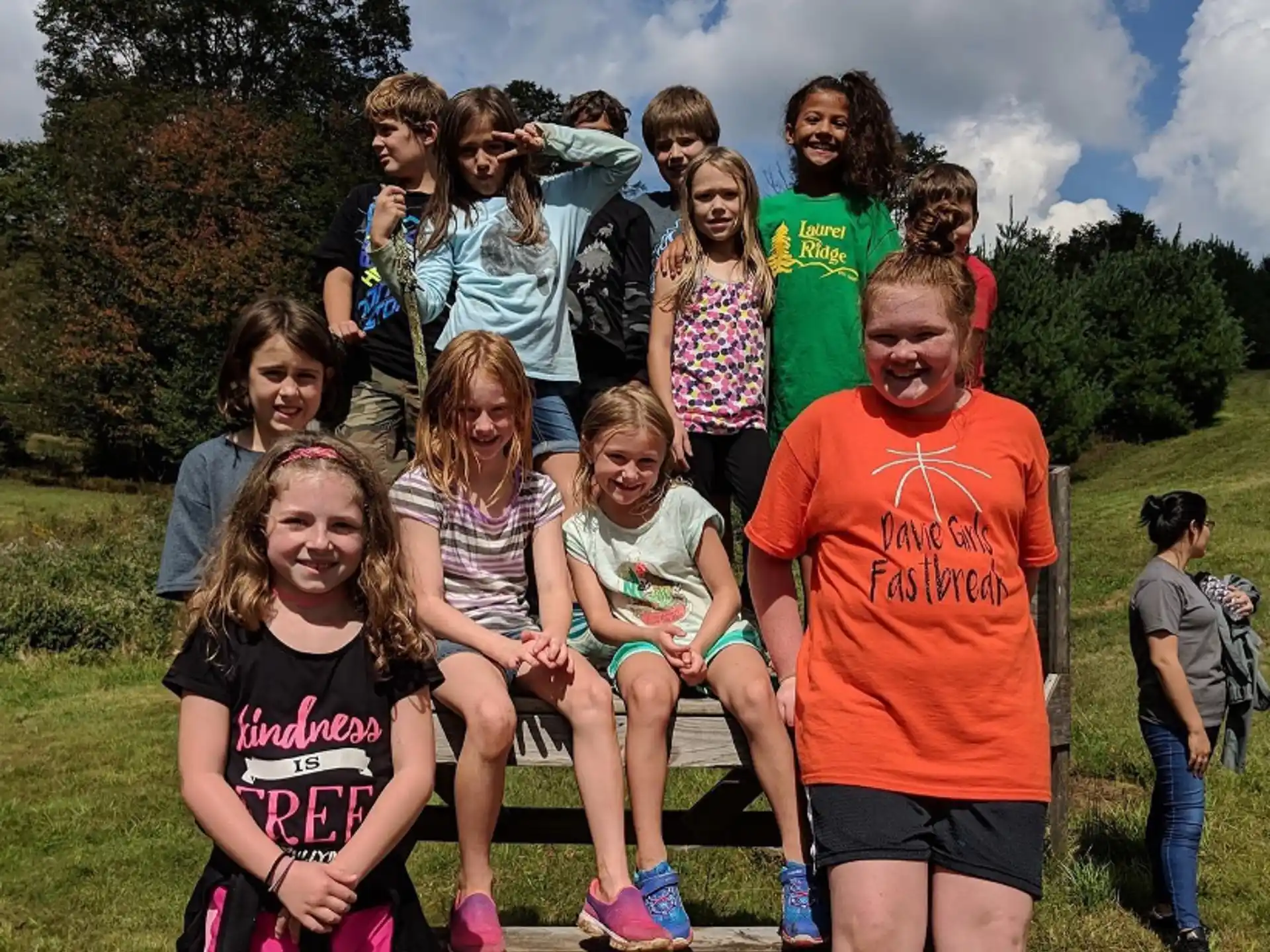 a group of people posing for a photo