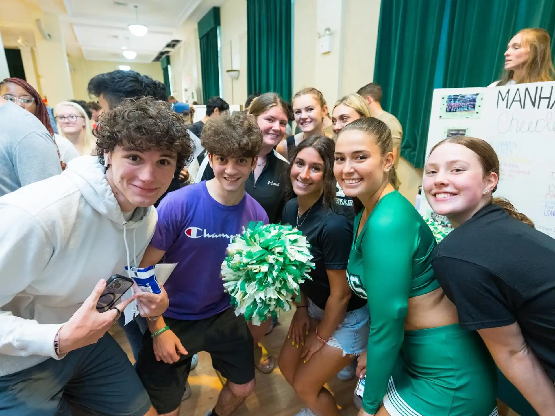 a group of people posing for a photo