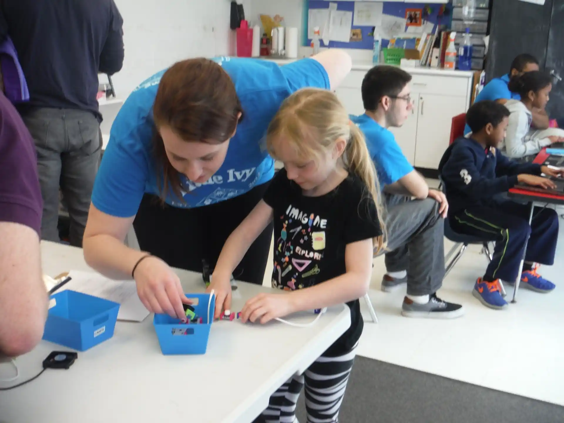 a group of people playing a game