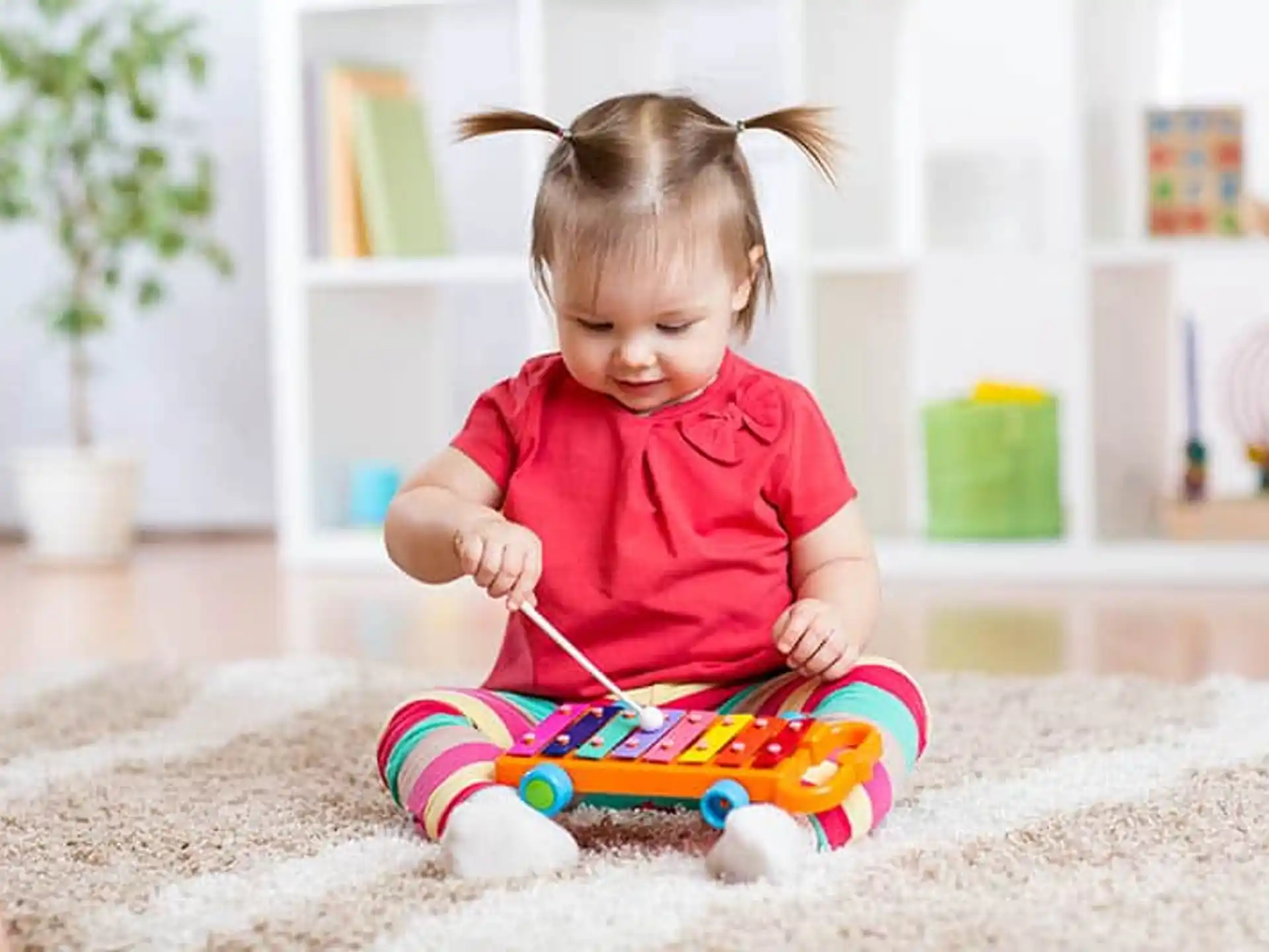 a child playing with a toy