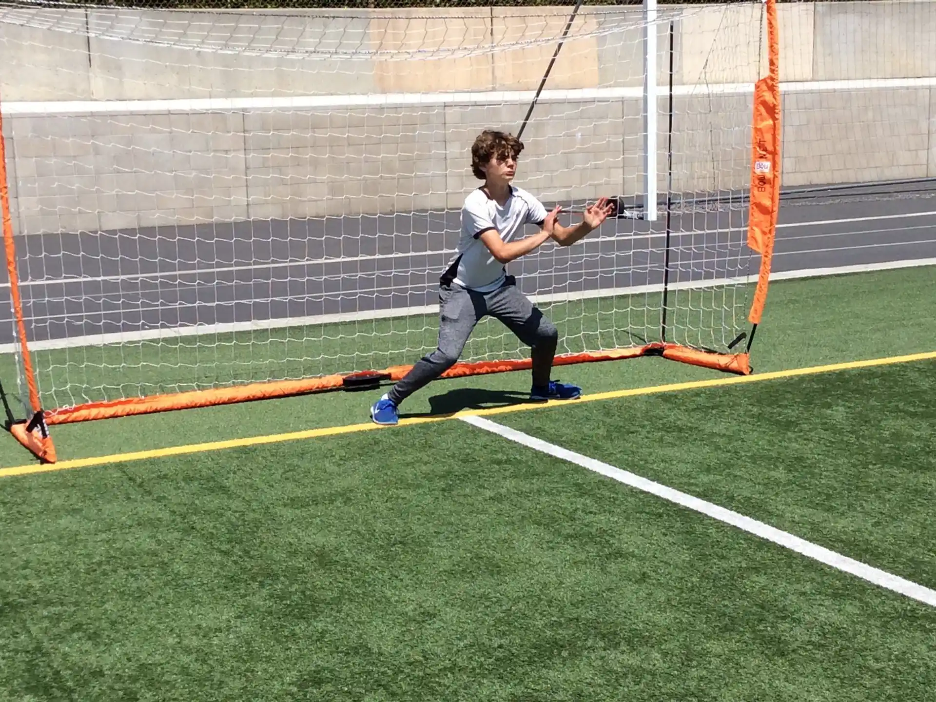 a person playing football