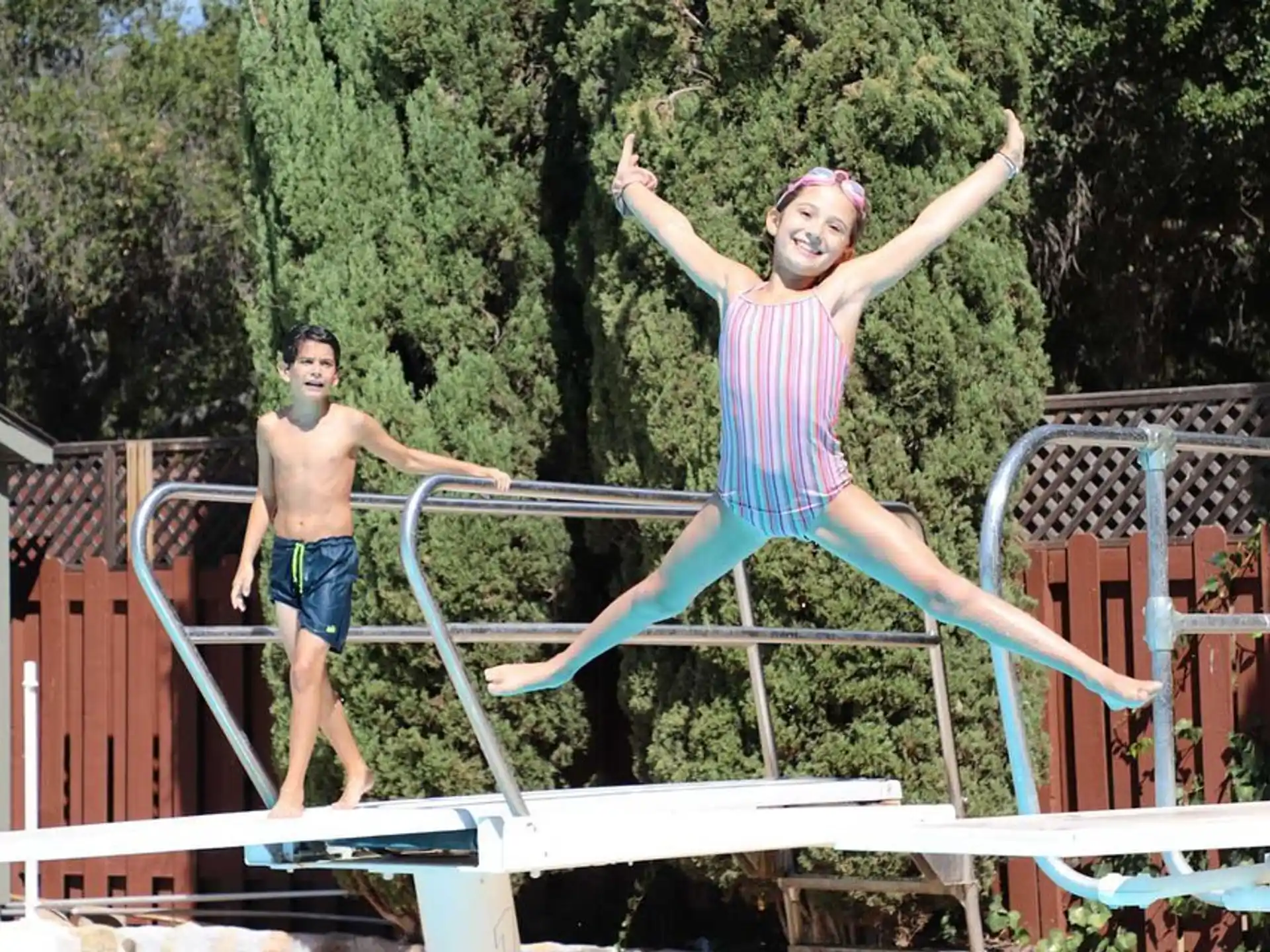 a person jumping in the air