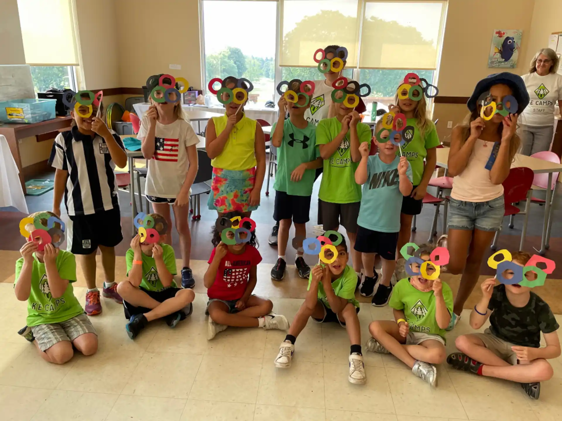 a group of children posing for a photo