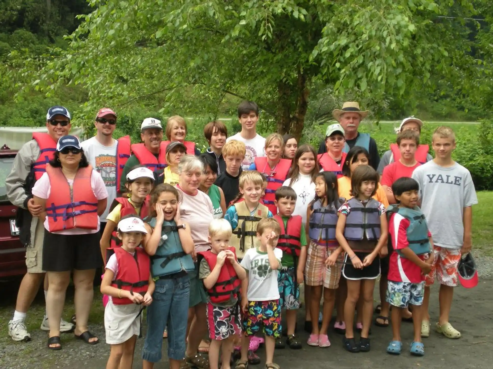 a group of people posing for a photo