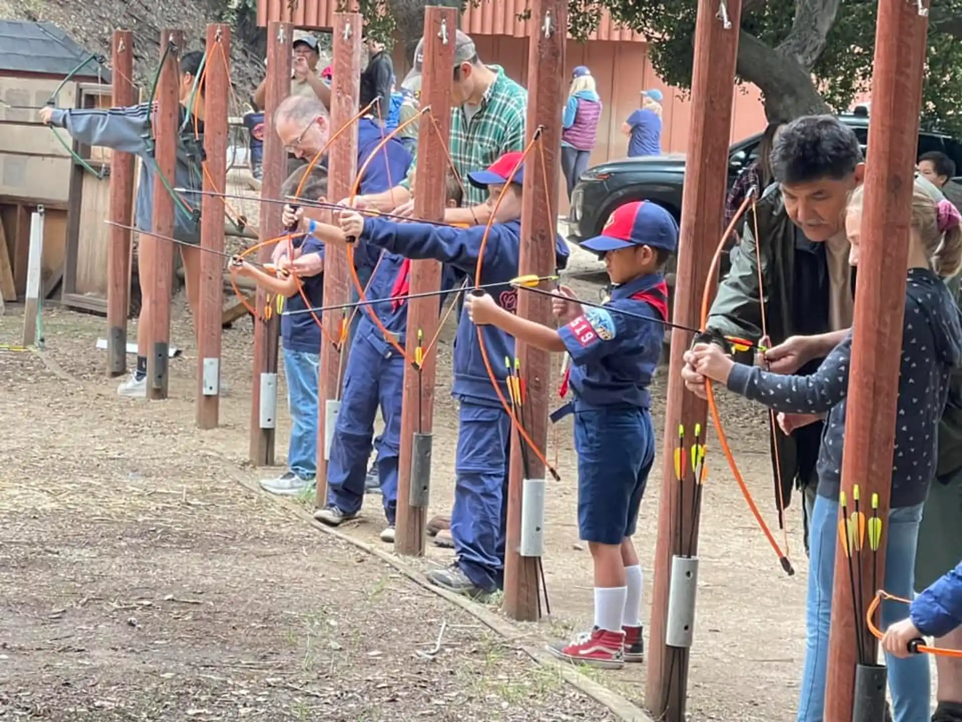 a group of kids playing on a playground