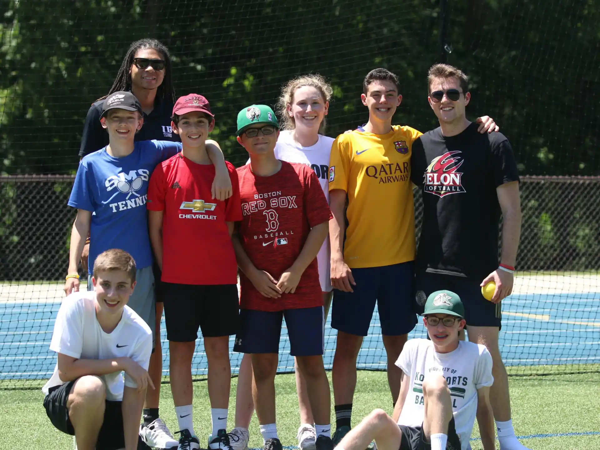 a group of people posing for a photo