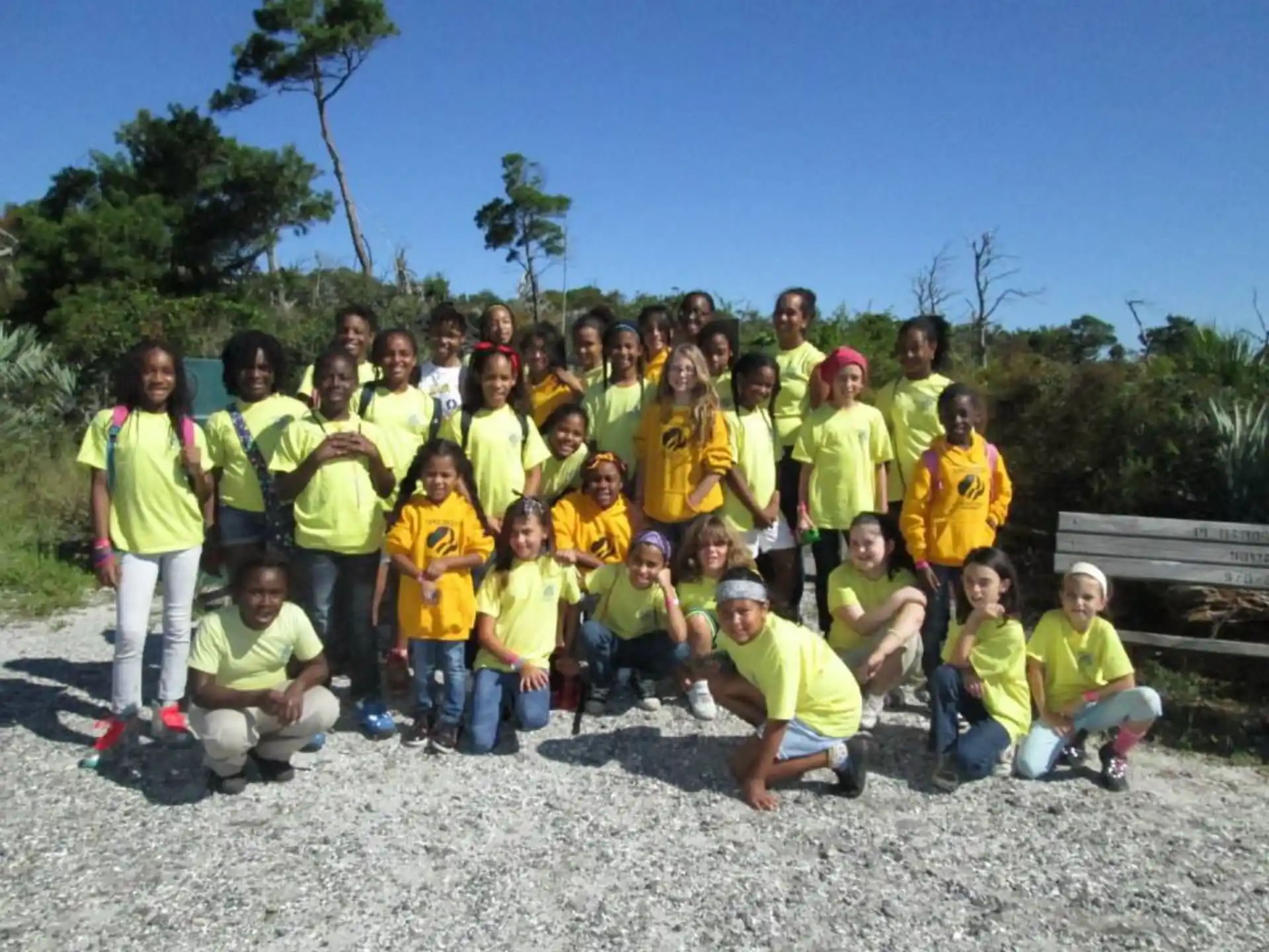 a group of people posing for a photo