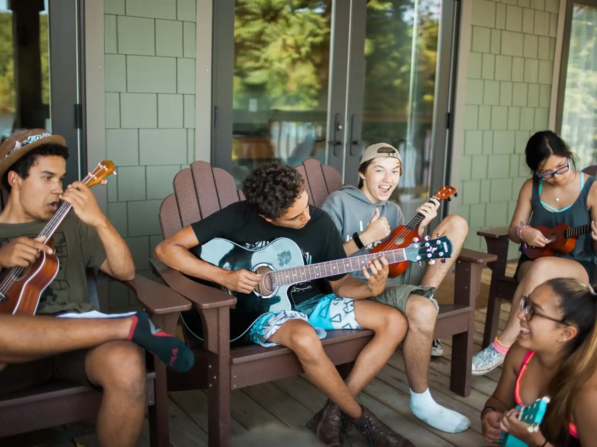 a group of people playing instruments