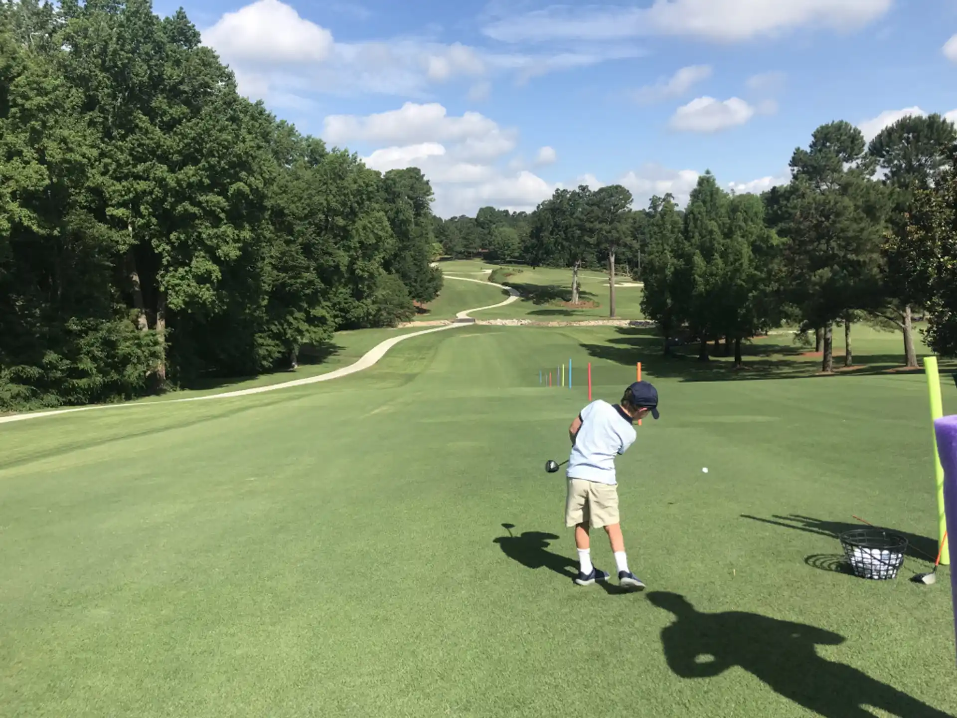 a man playing golf