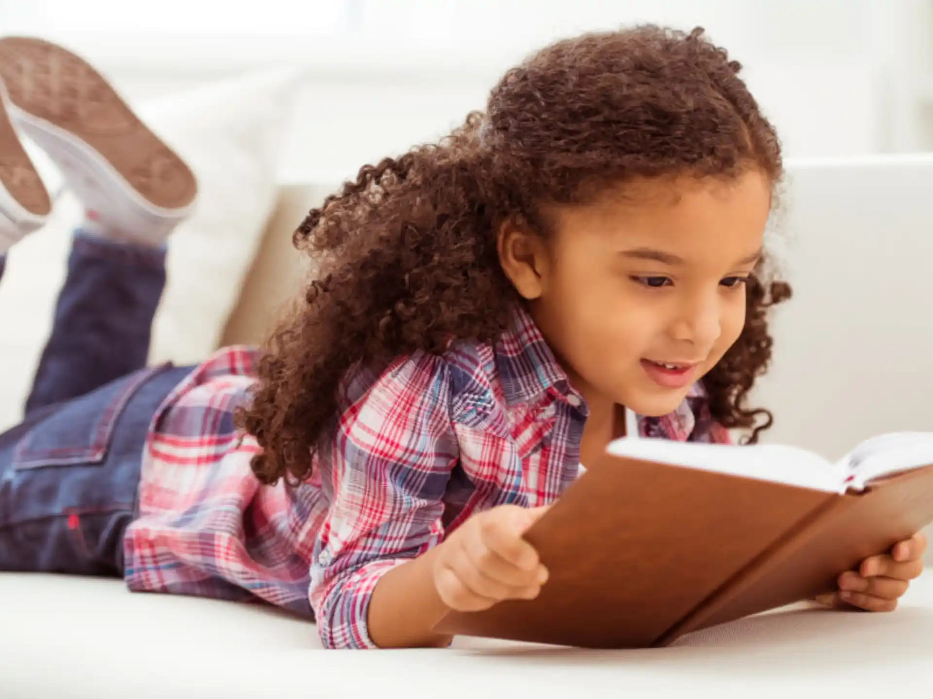 a child reading a book