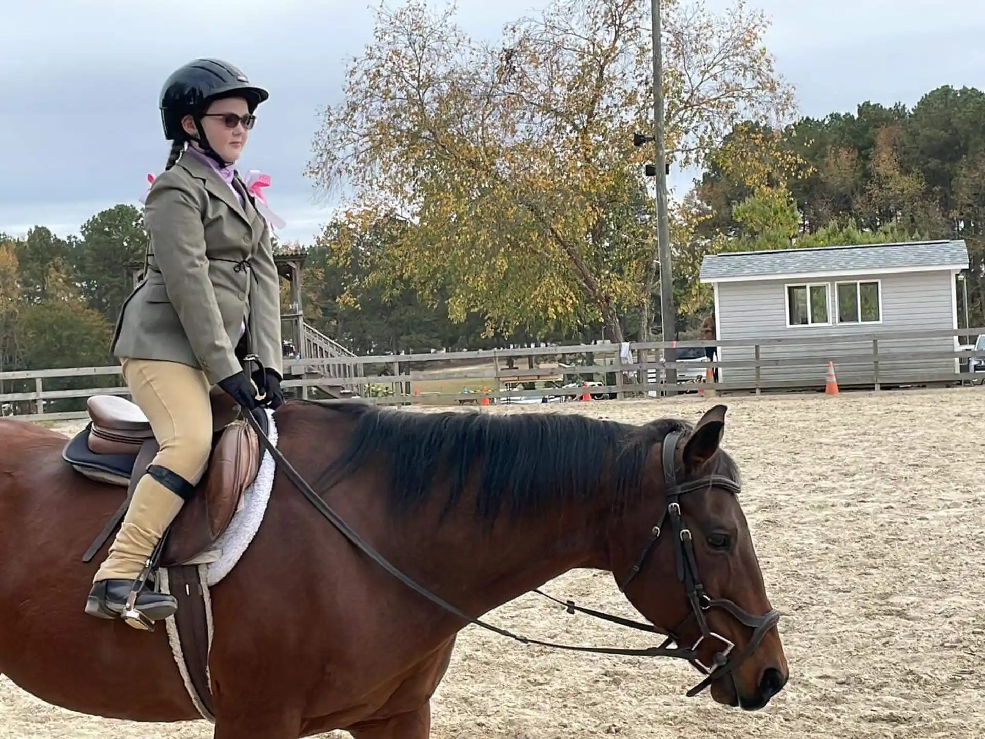 a man riding a horse