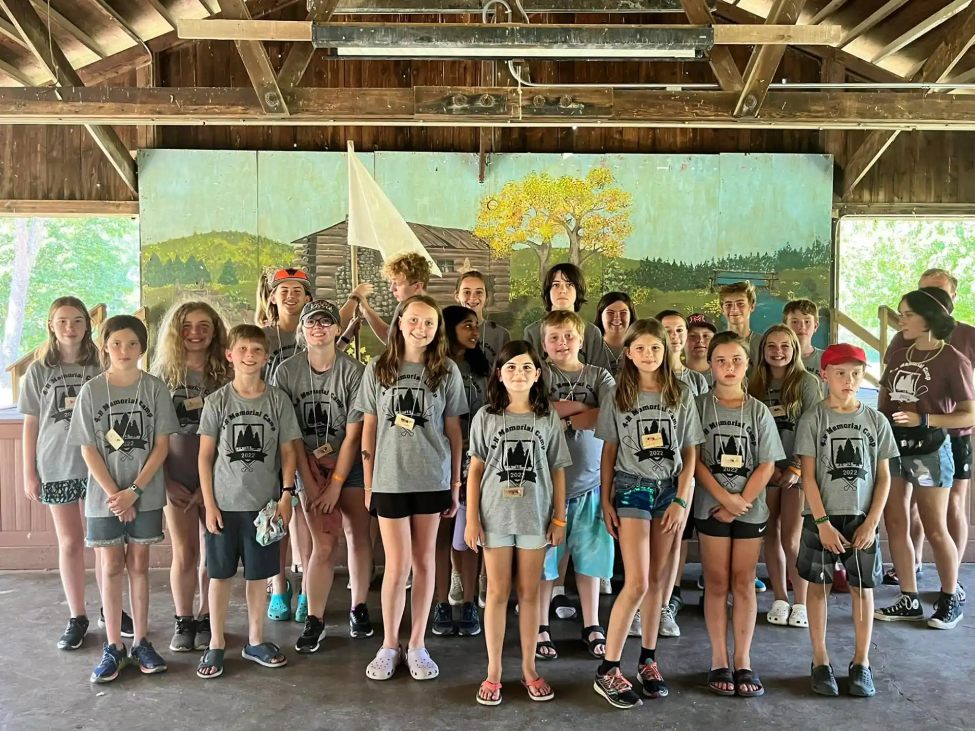 a group of children posing for a photo