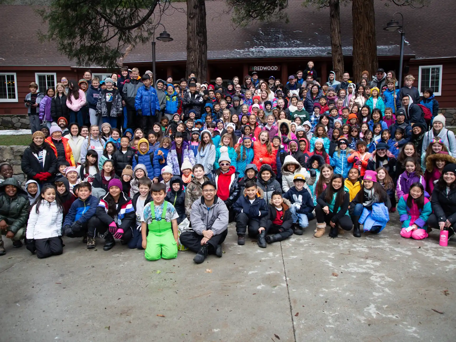a group of people posing for a photo