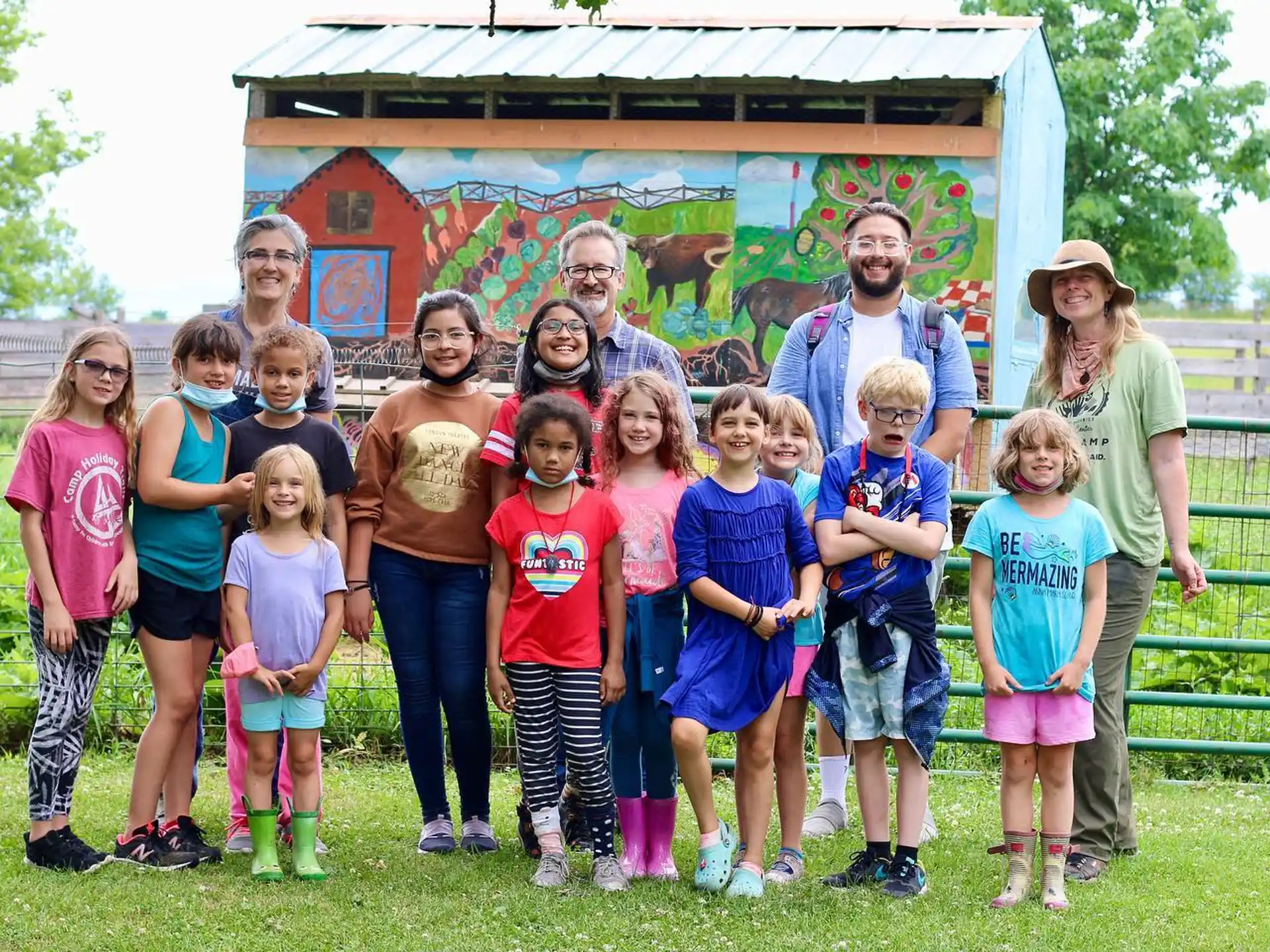 a group of people posing for a photo