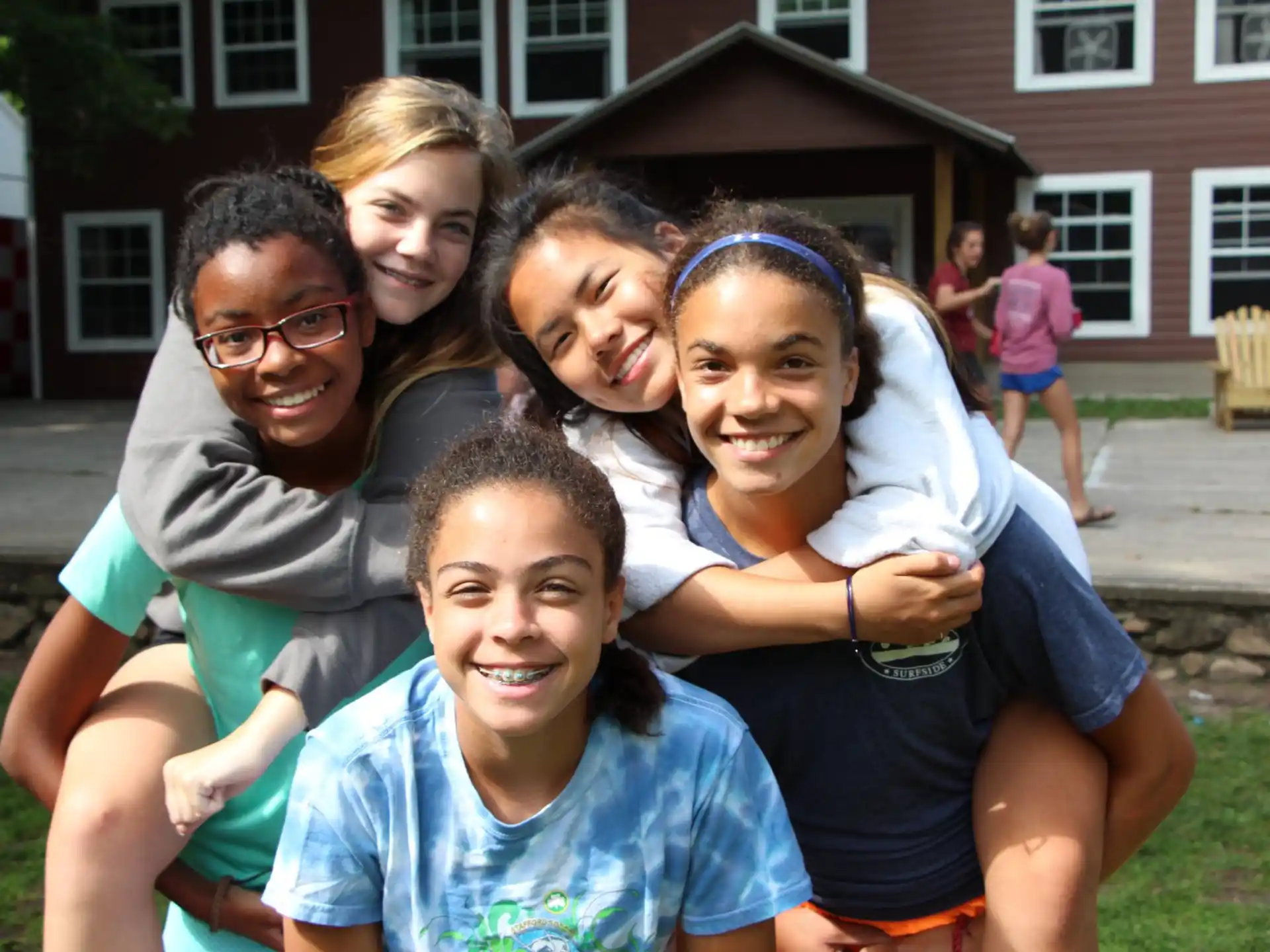 a group of people posing for the camera