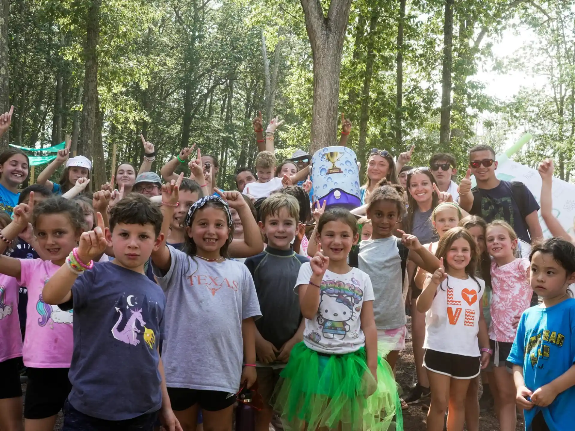 a group of children posing for a photo