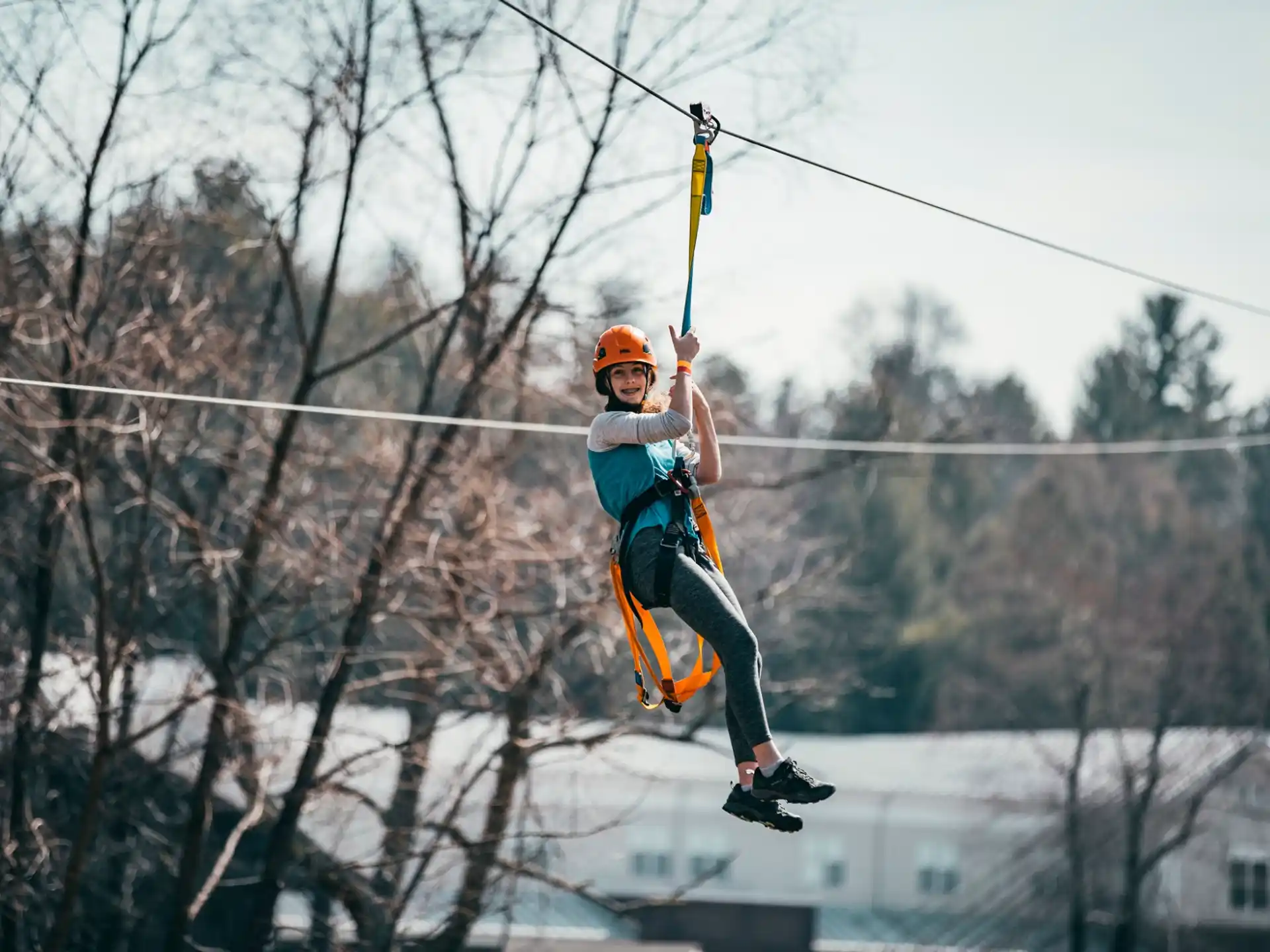 a person on a rope