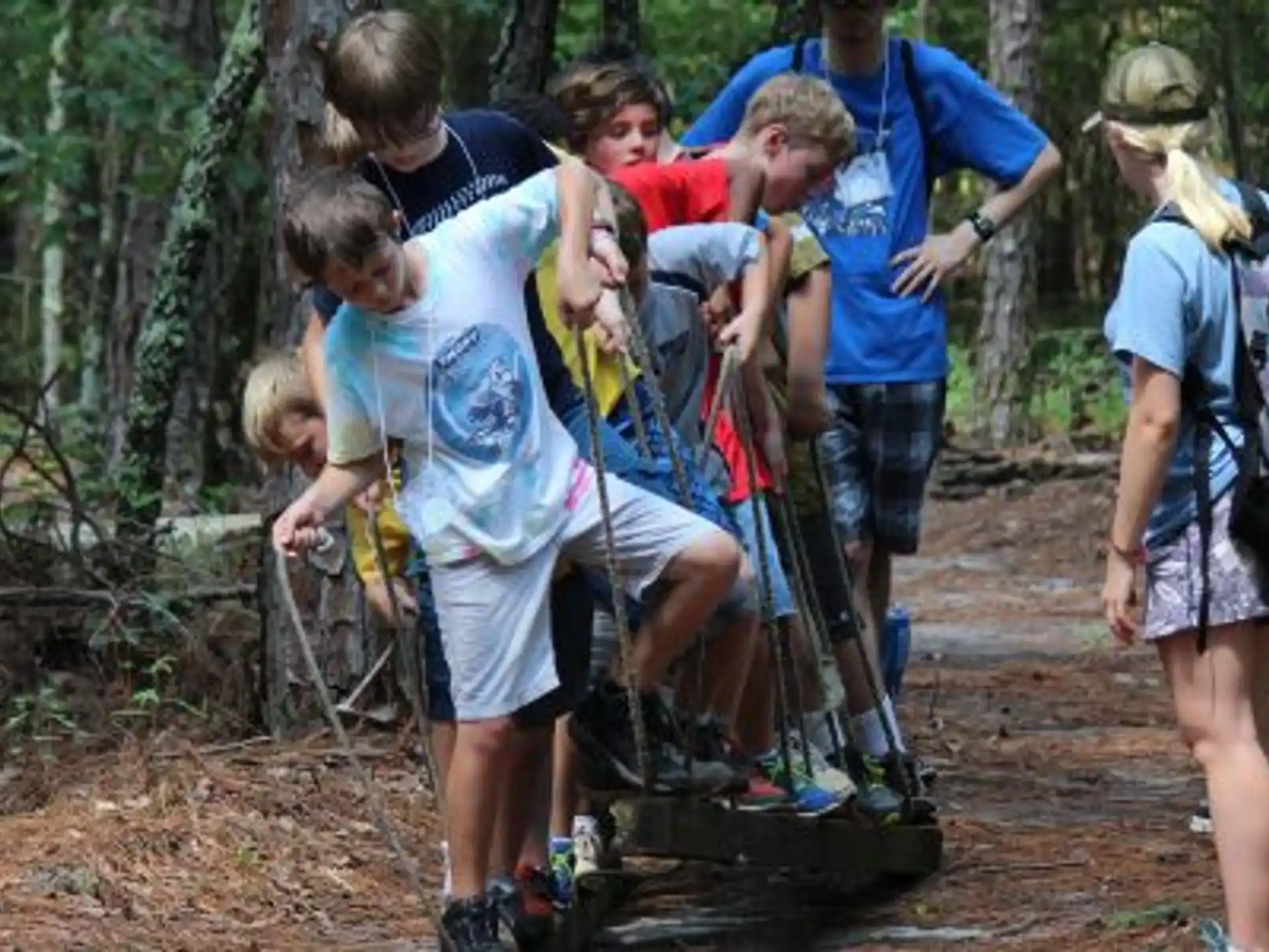 a group of people hiking
