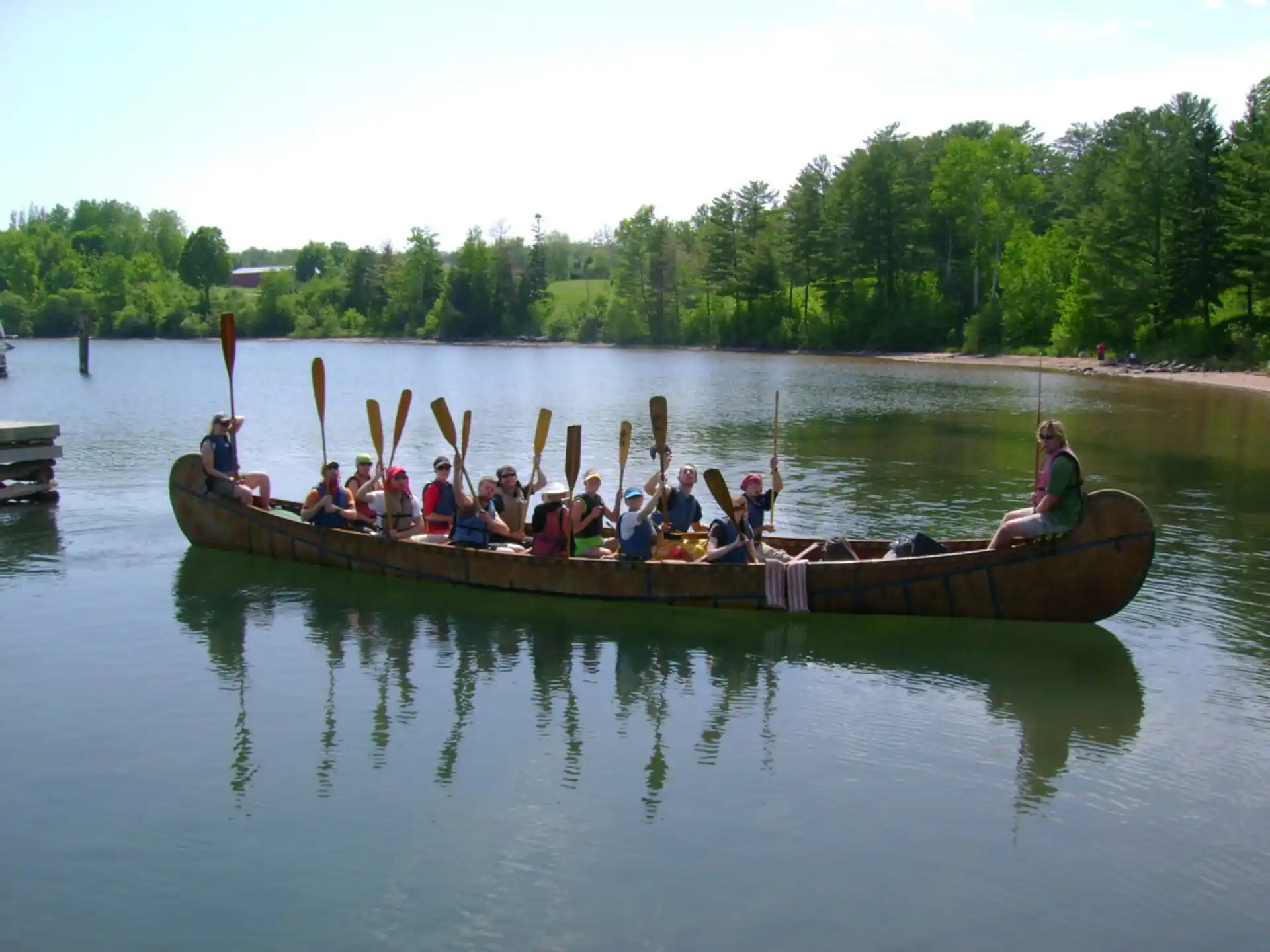 a group of people on a boat