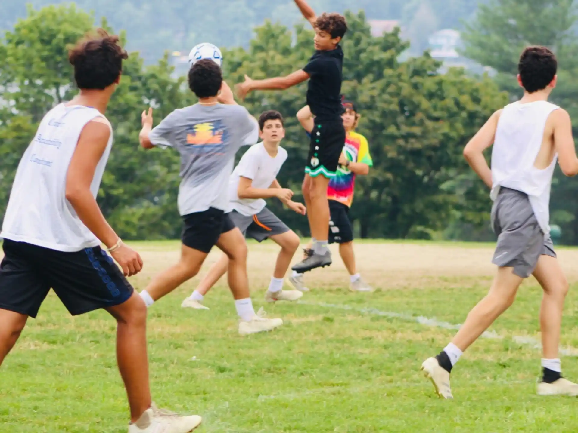 a group of people playing a sport