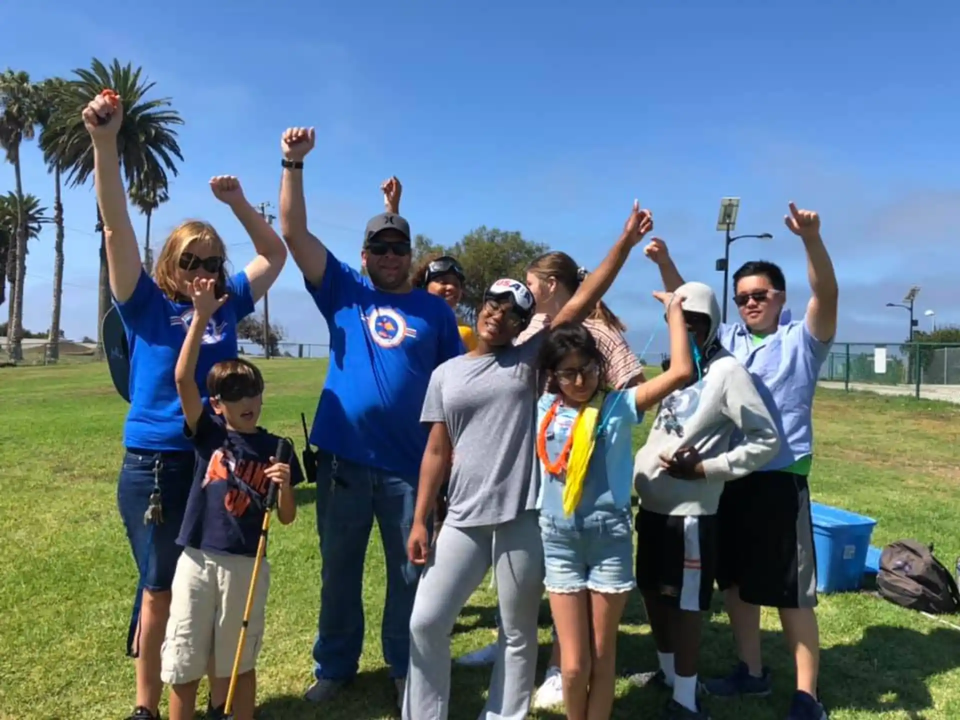 a group of people posing for a photo