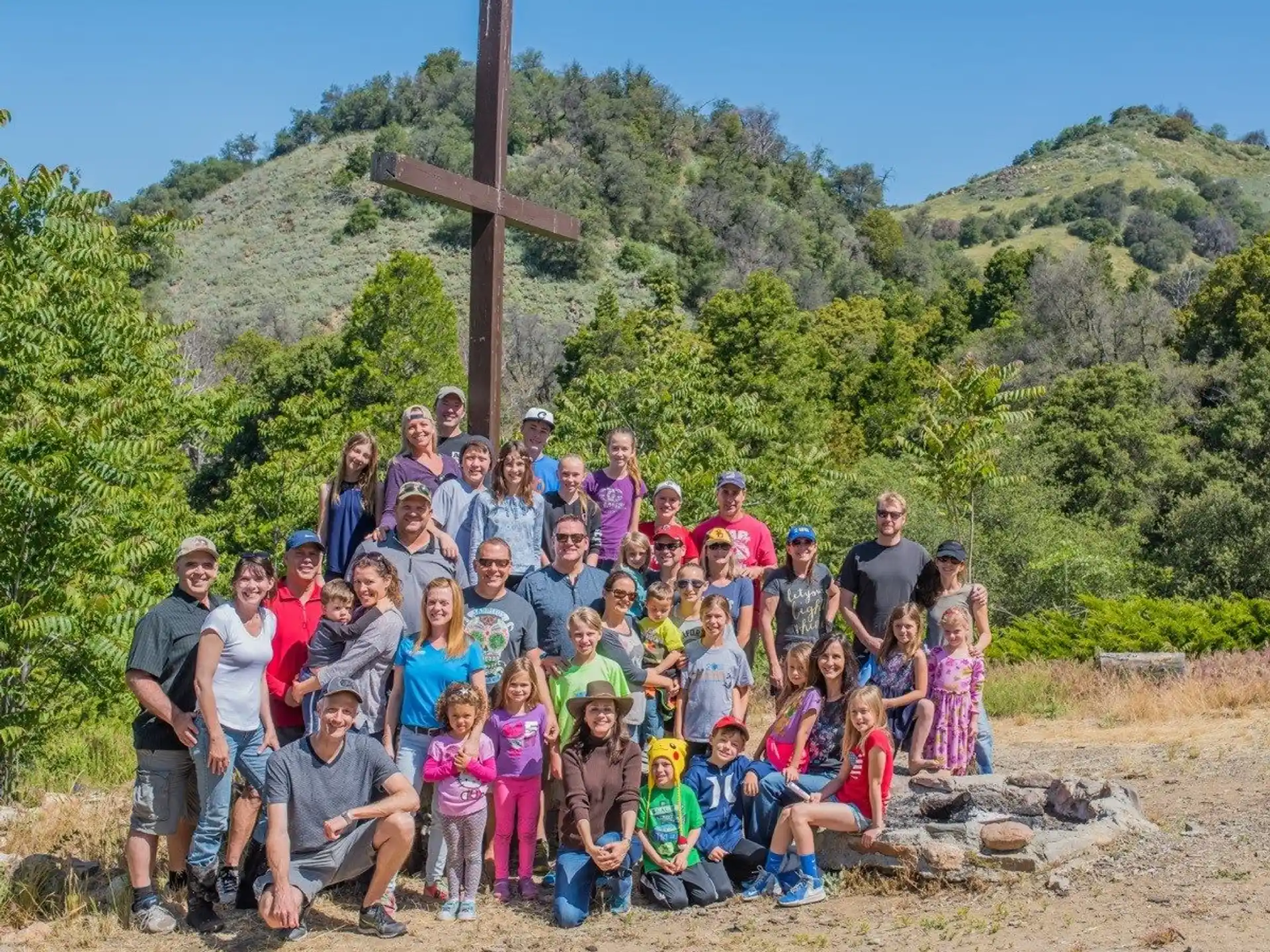 a group of people posing for a photo